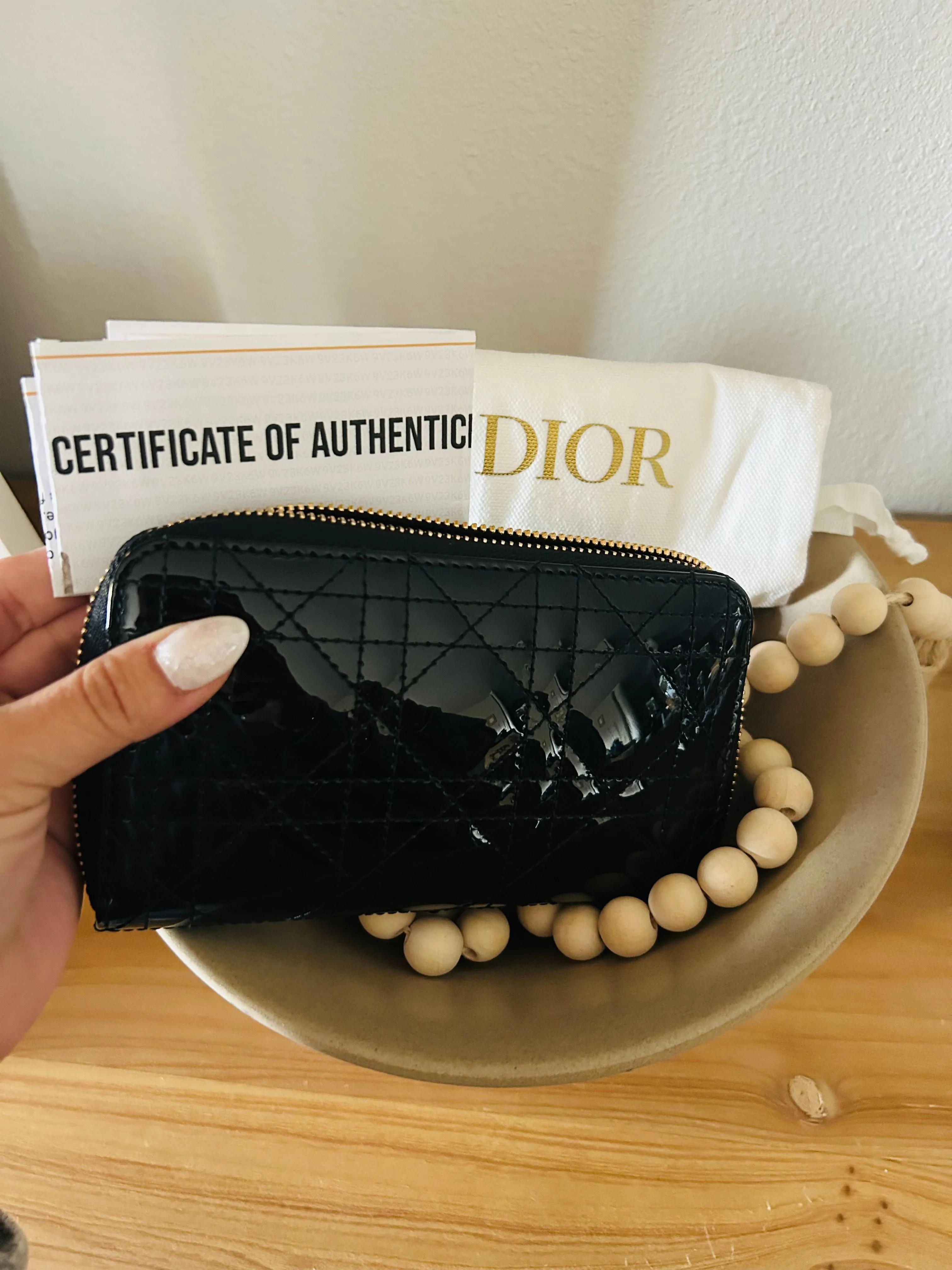 Product image for Dior Patent Leather Compact Zippy