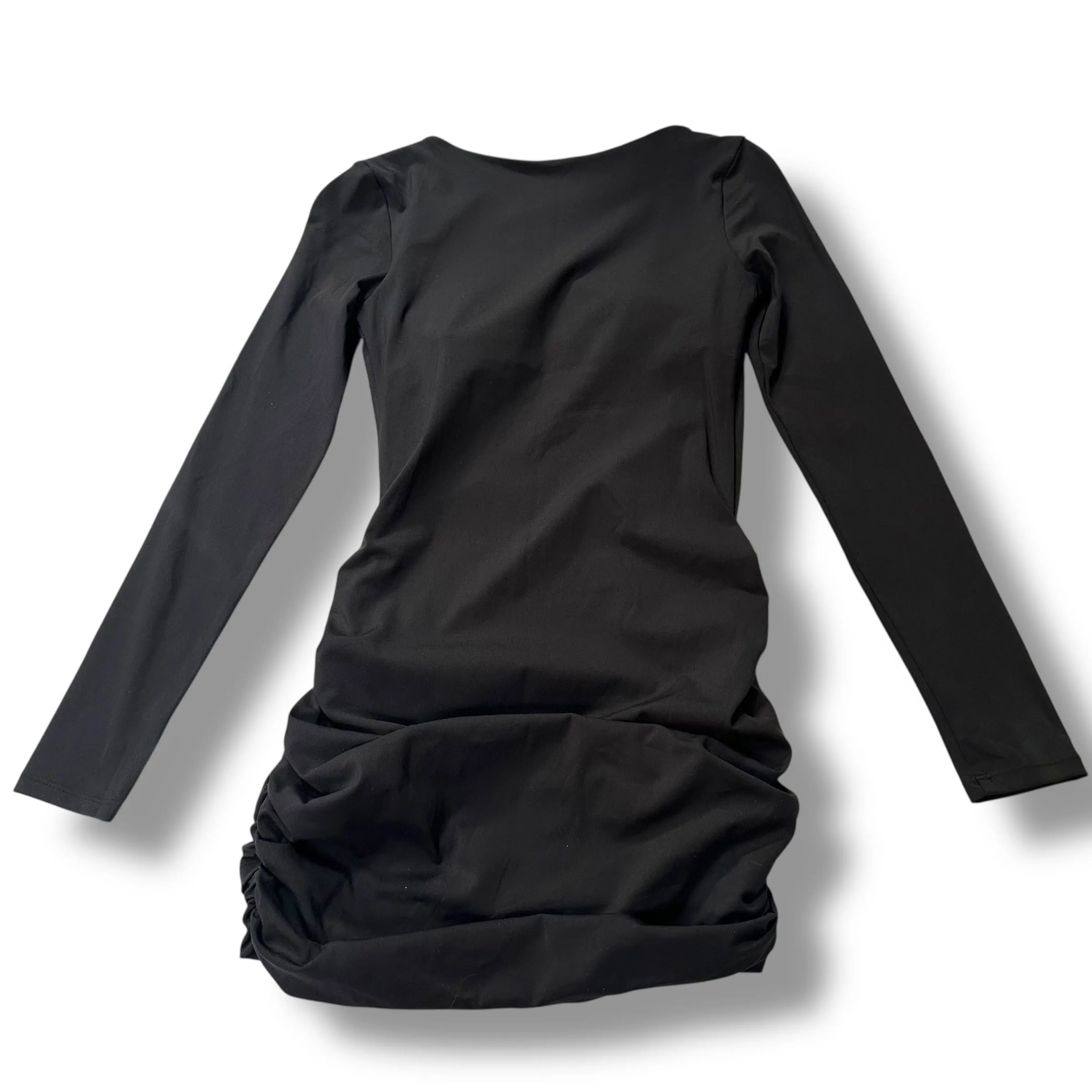 Product image for Halara Black Long Sleeve Ruched Mini Dress