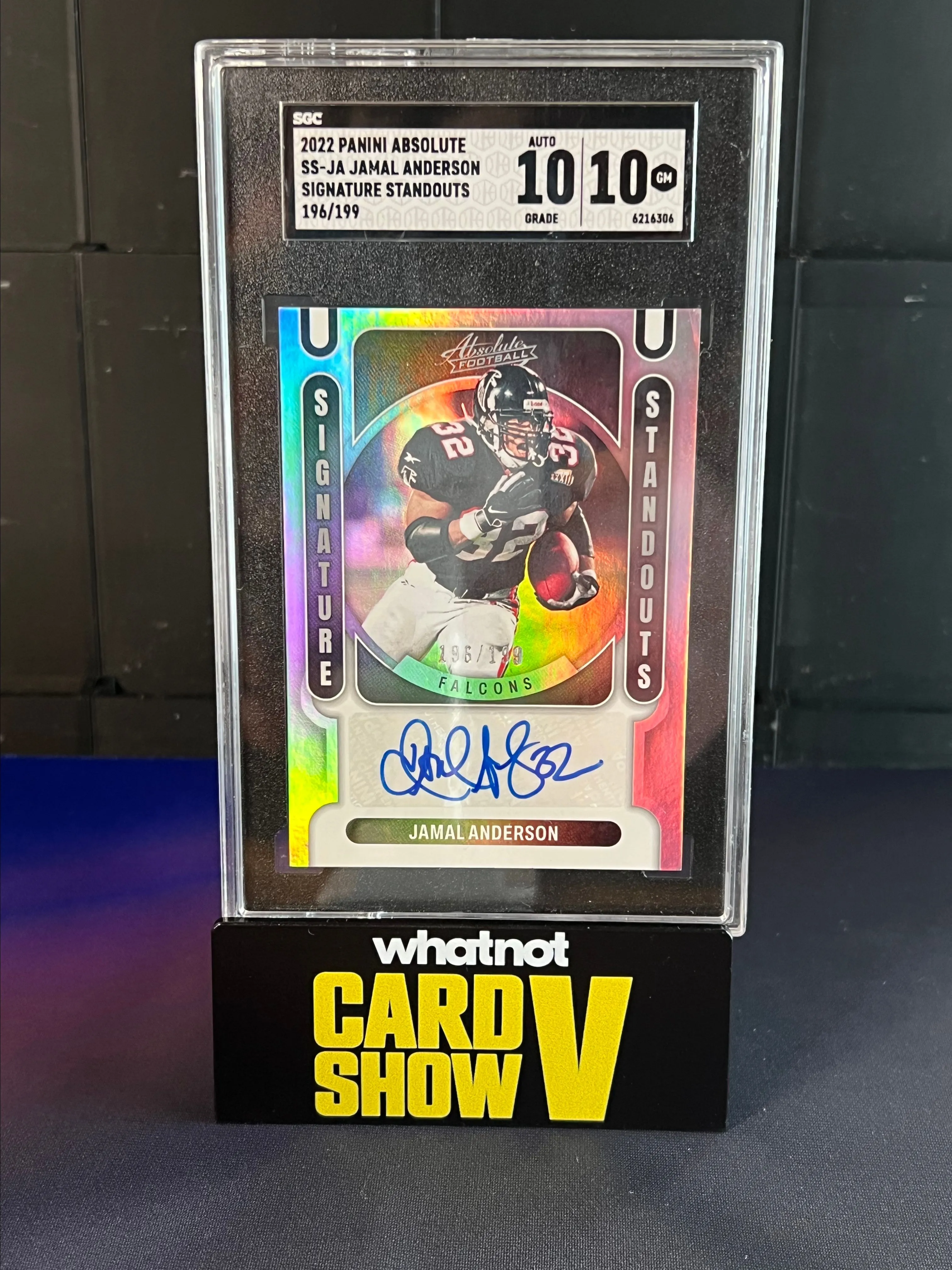 Product image for Jamal Anderson autograph SGC10 / 10