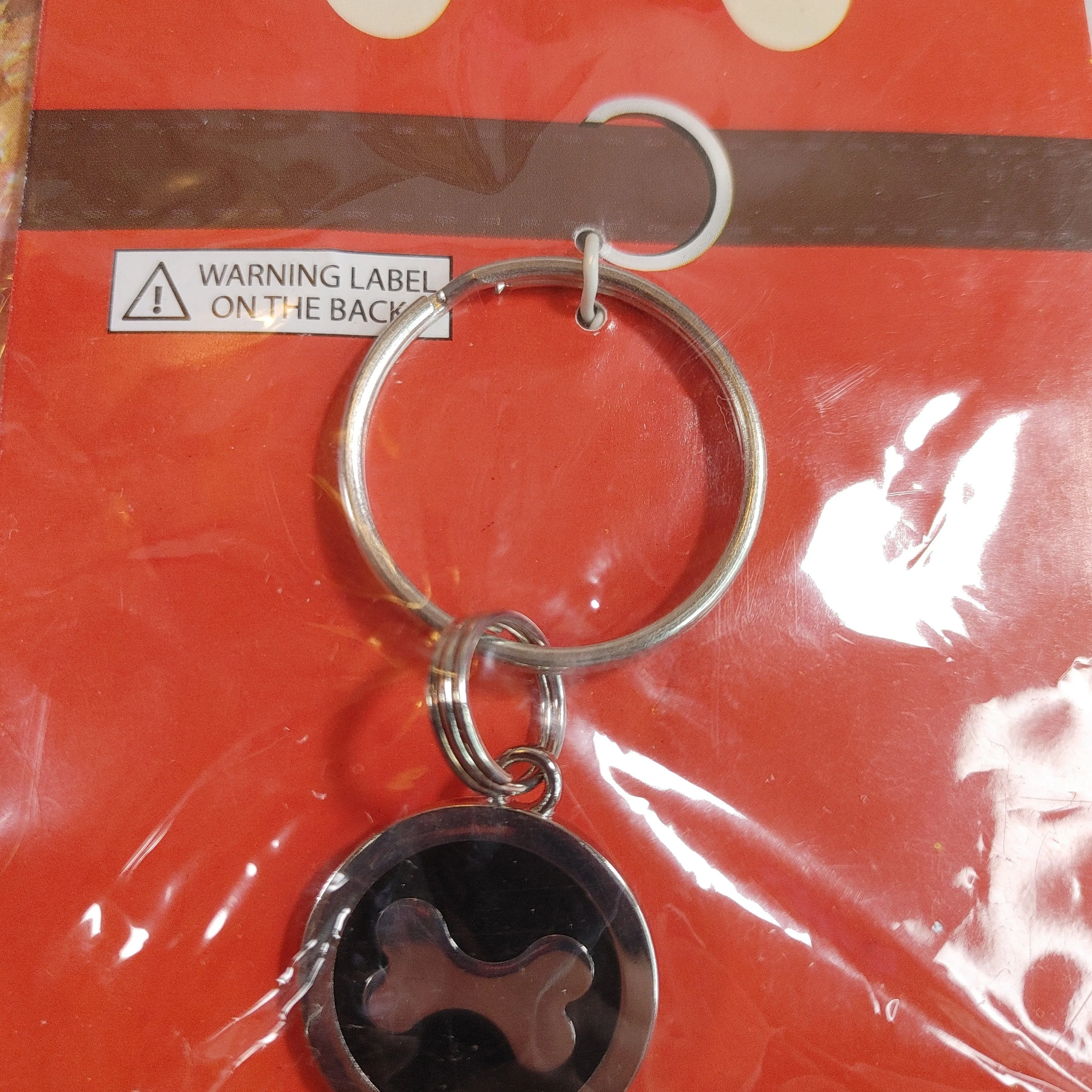 Product image for Pet Lover bone keychain black medallion