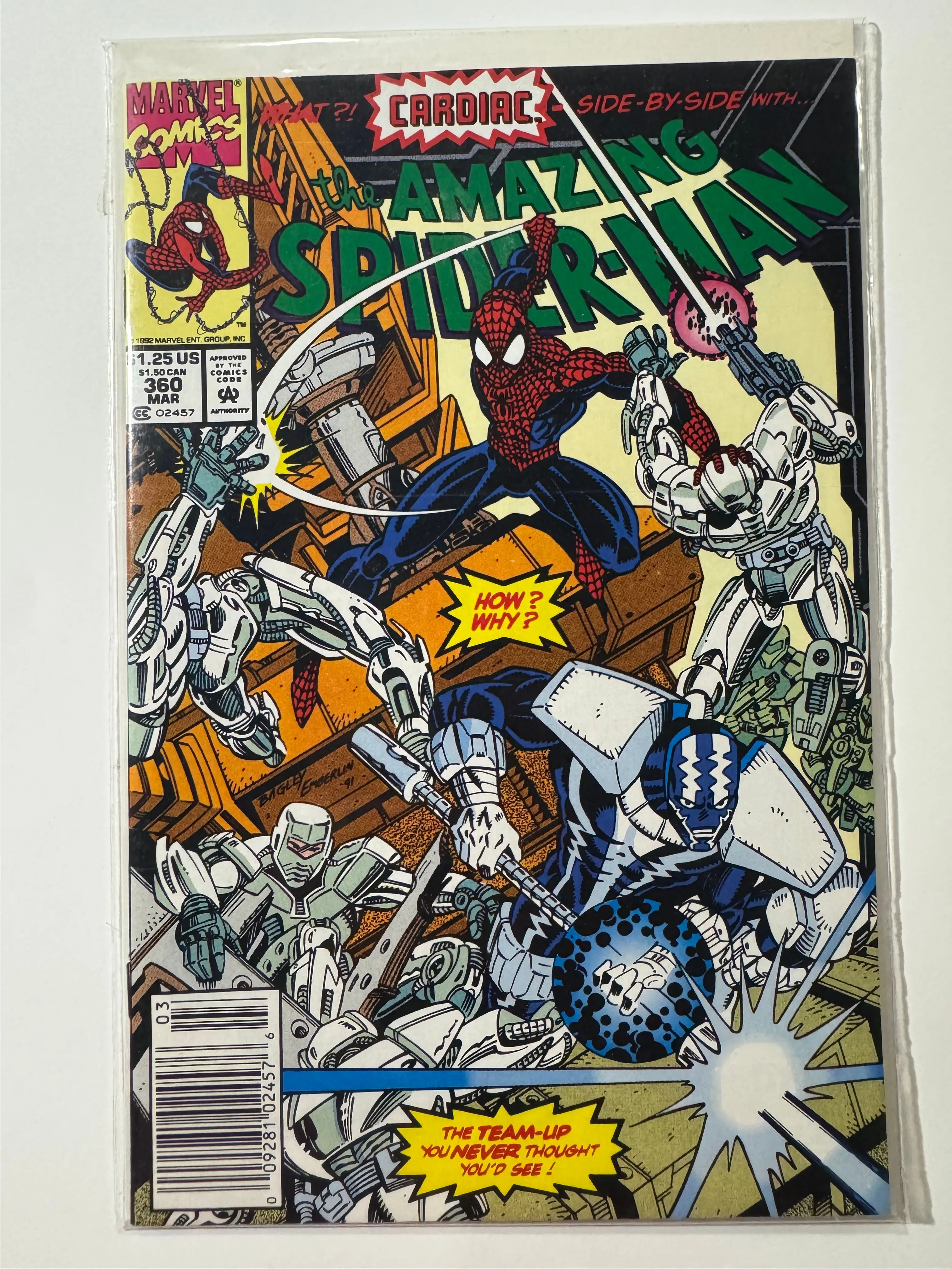 Product image for Amazing Spider-Man #360 – Key Symbiote Saga Issue! Venom & Spidey Clash! VF!