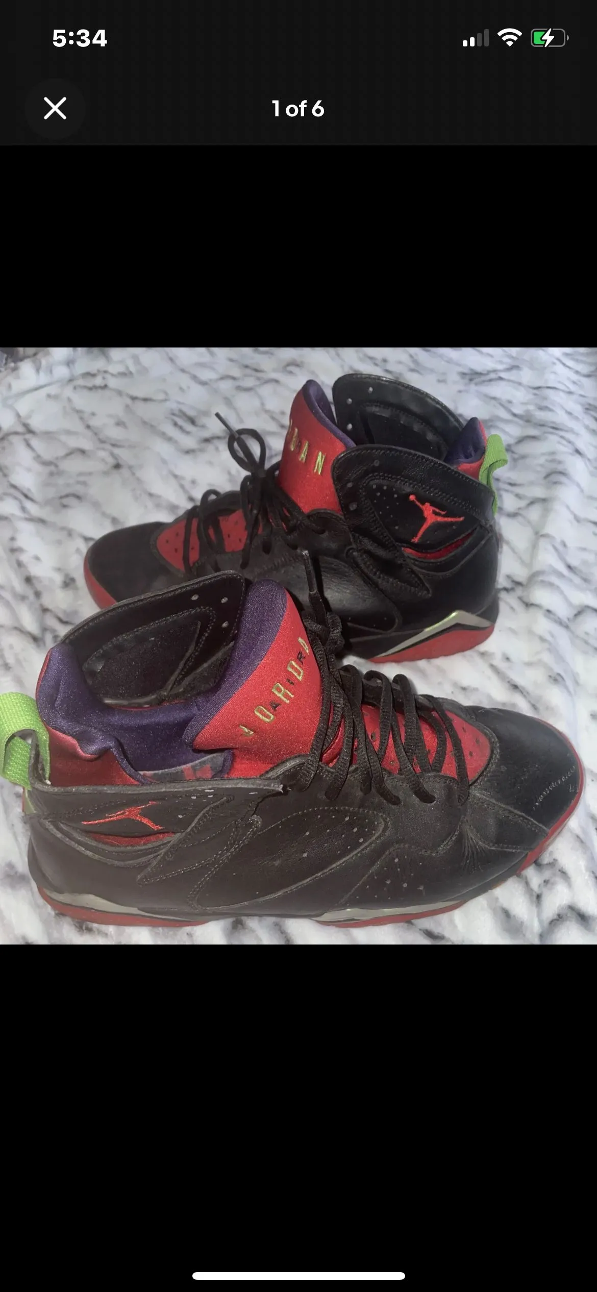Product image for Jordan 7 - Marvin The Martian (Size 10)