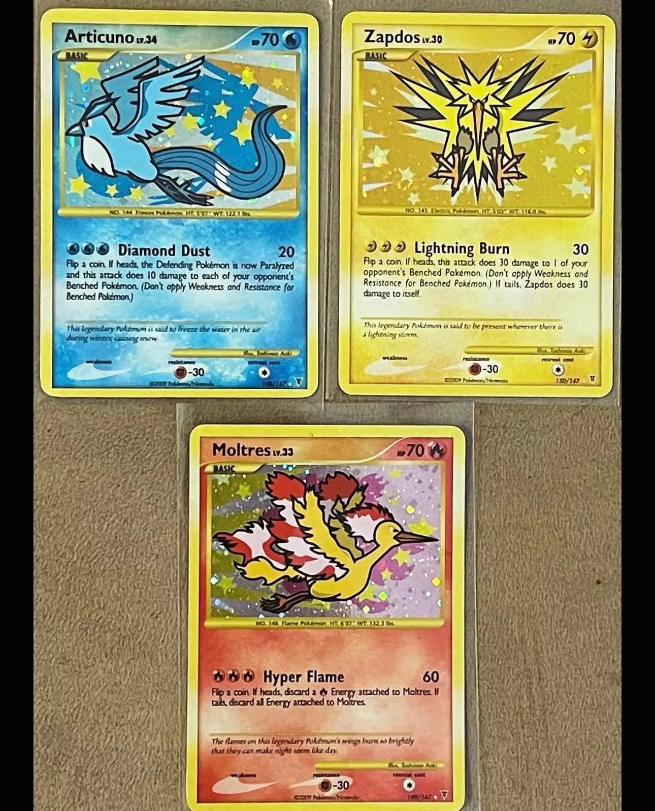 Product image for SUPREME VICTORS BIRD TRIO - ARTICUNO, MOLTRES & ZAPDOS SECRET RARE HOLO'S