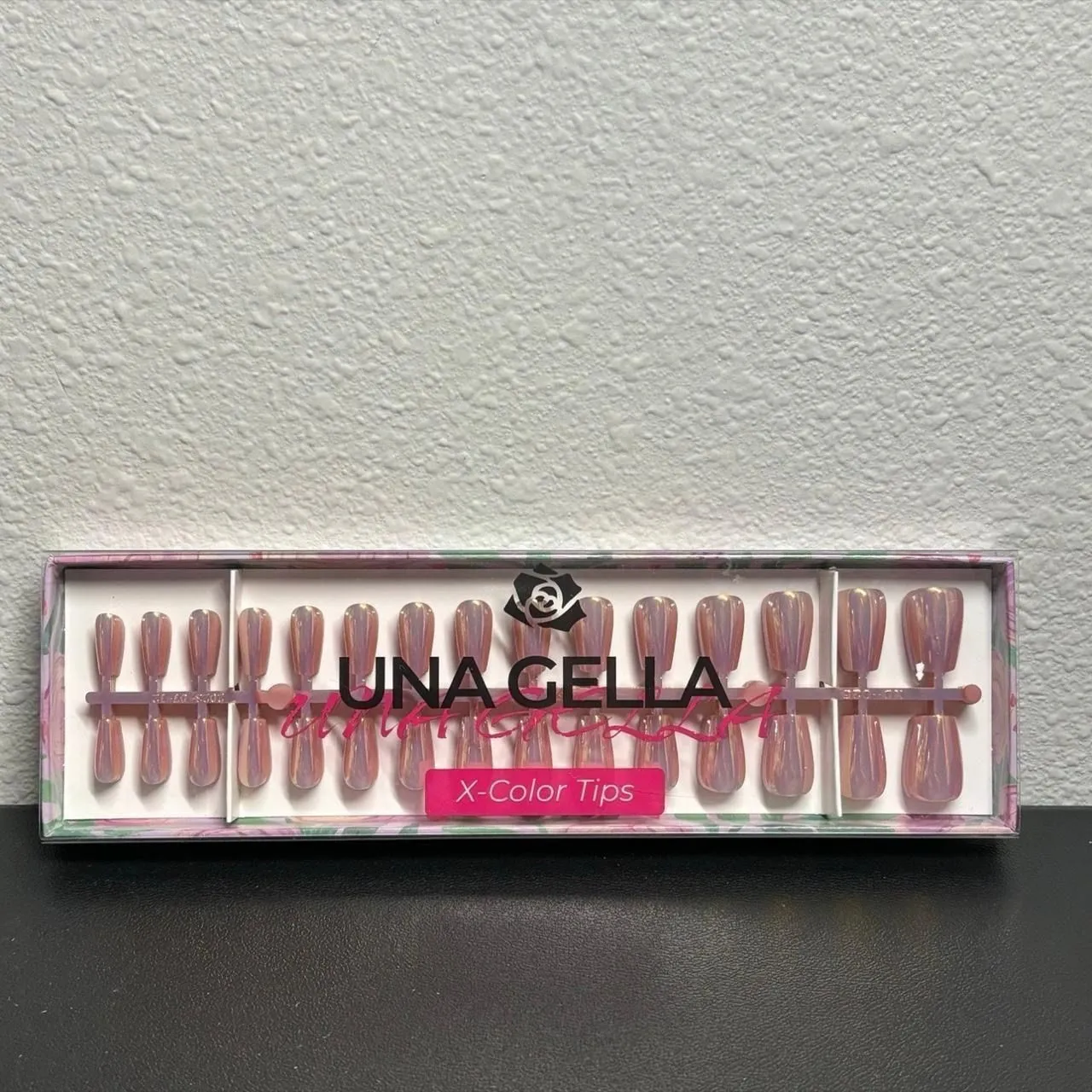 Product image for Una Gella Pink Chrome Short Cut Artificial Nails