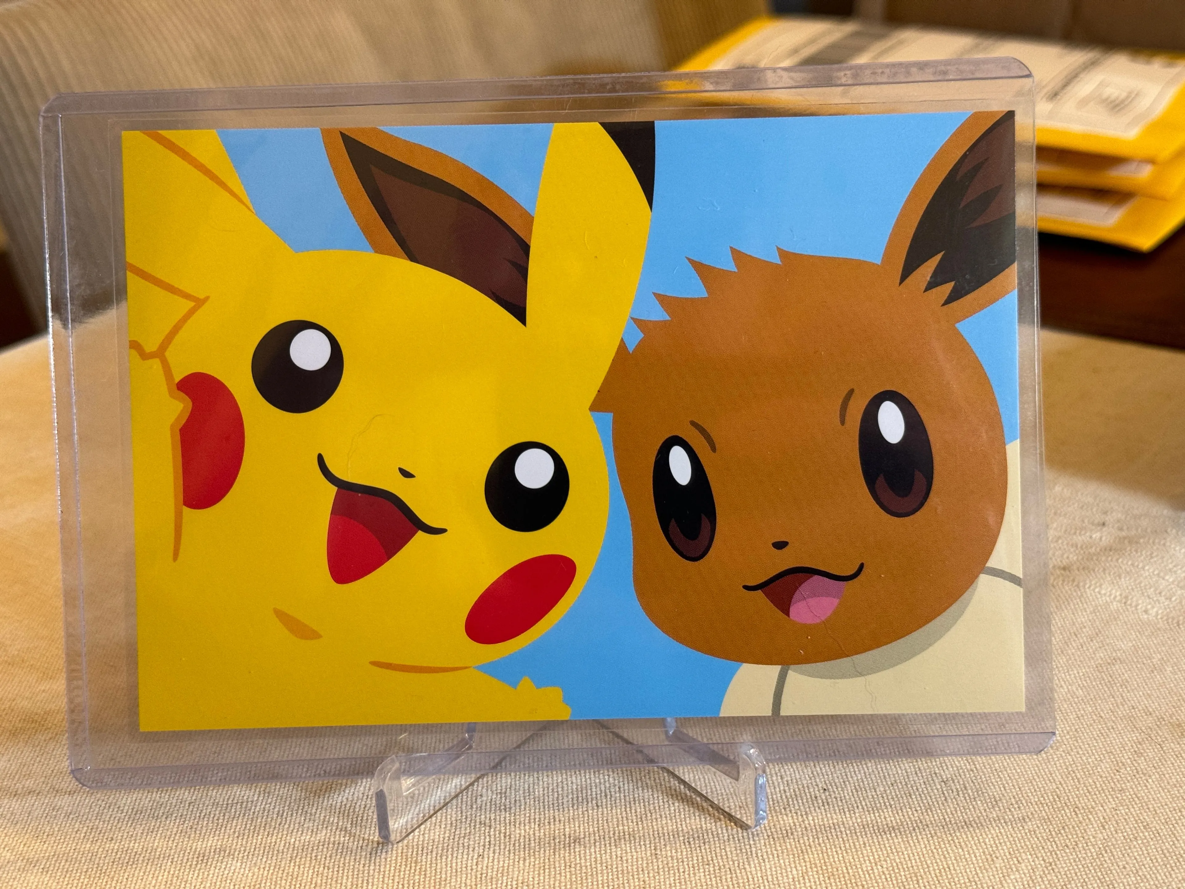Product image for Pikachu Eevee Postcard 2018 Pokemon Center Japan