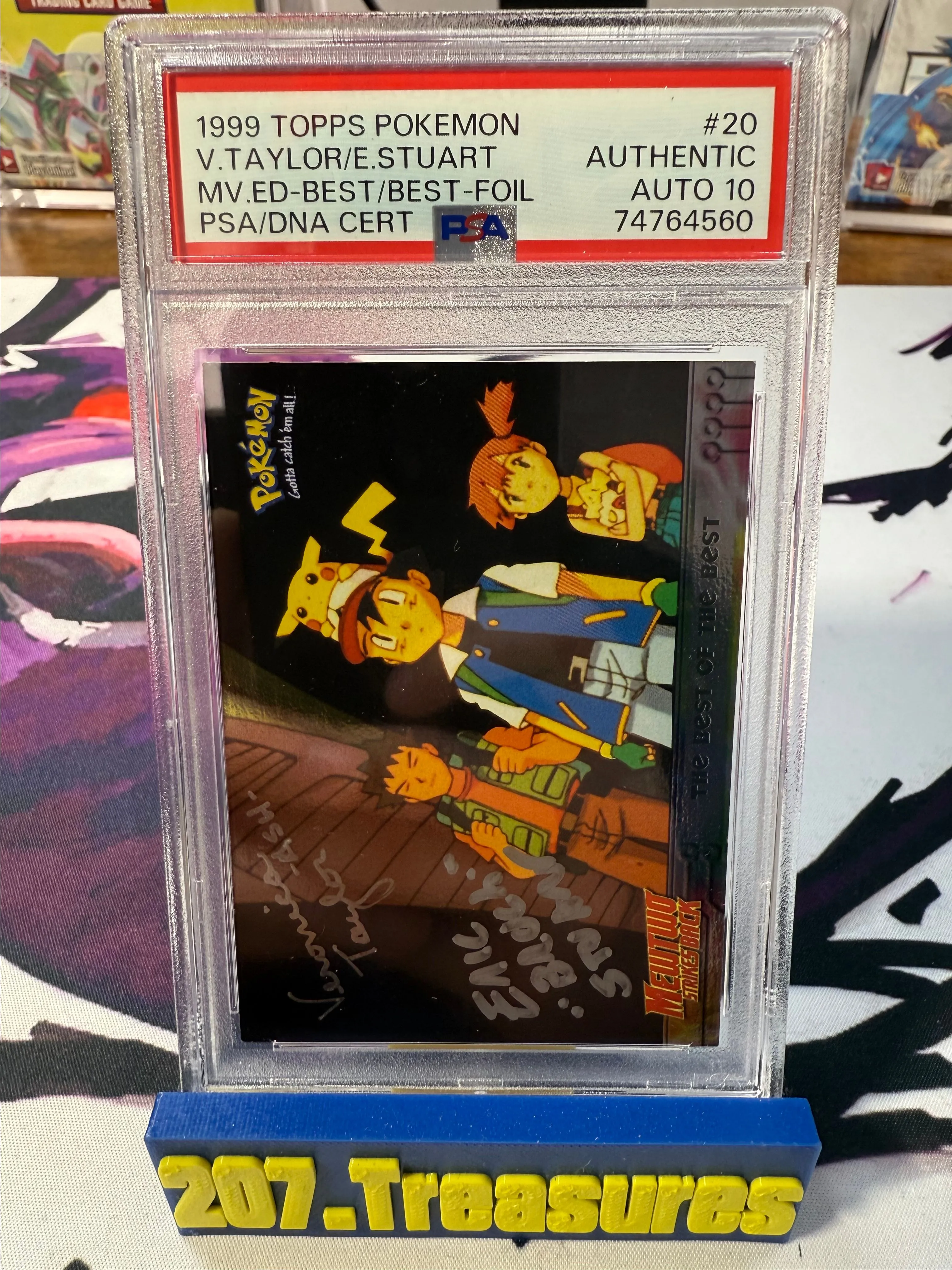 Product image for 1999 Topps Pokemon The Movie Edt Movie Edition Mv.Ed-Best/Best-Foil PSA N0: AUTHENTIC
