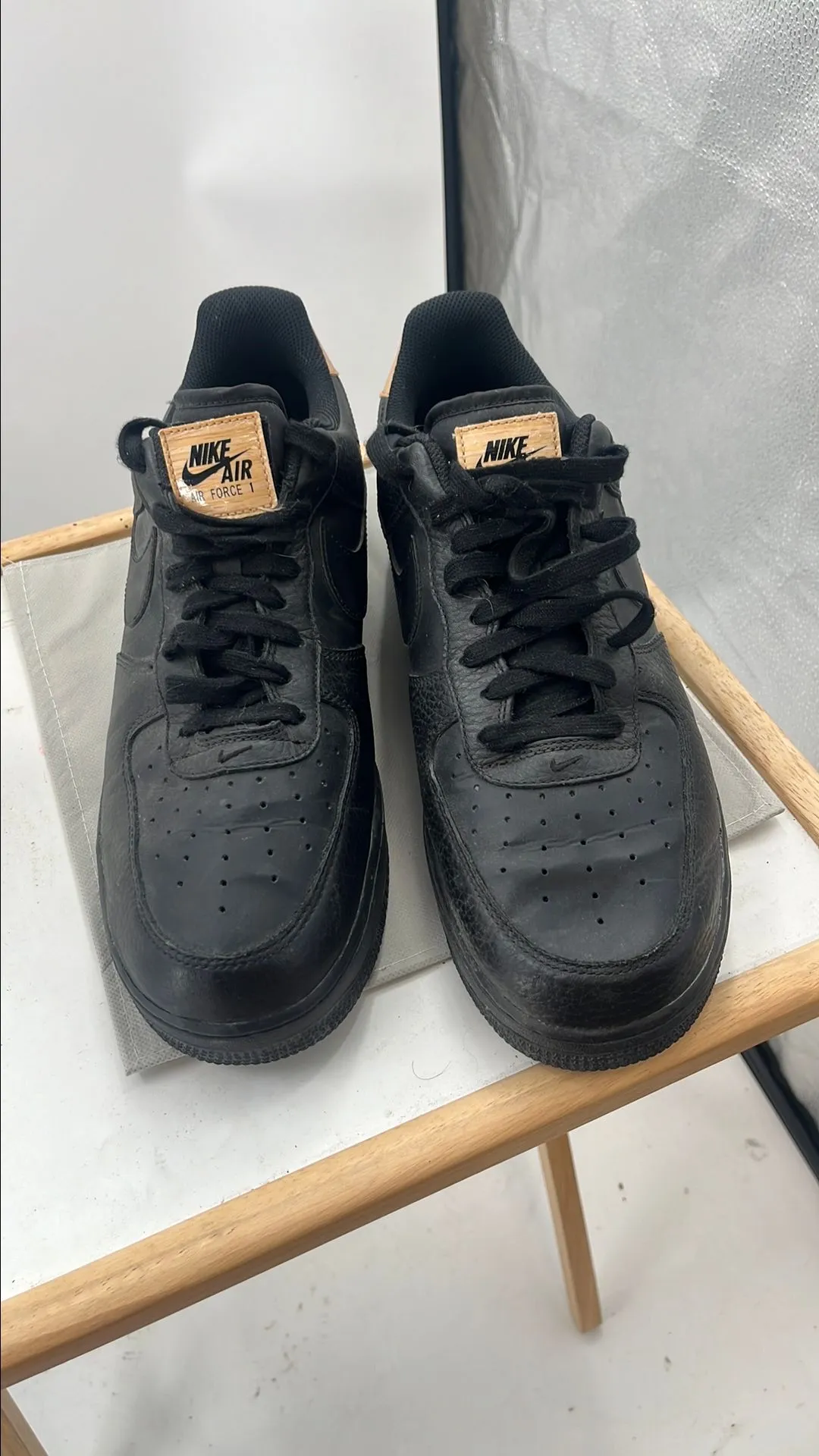 Product image for Nike Air Force 1 Low Black Vachetta Tan size Us11