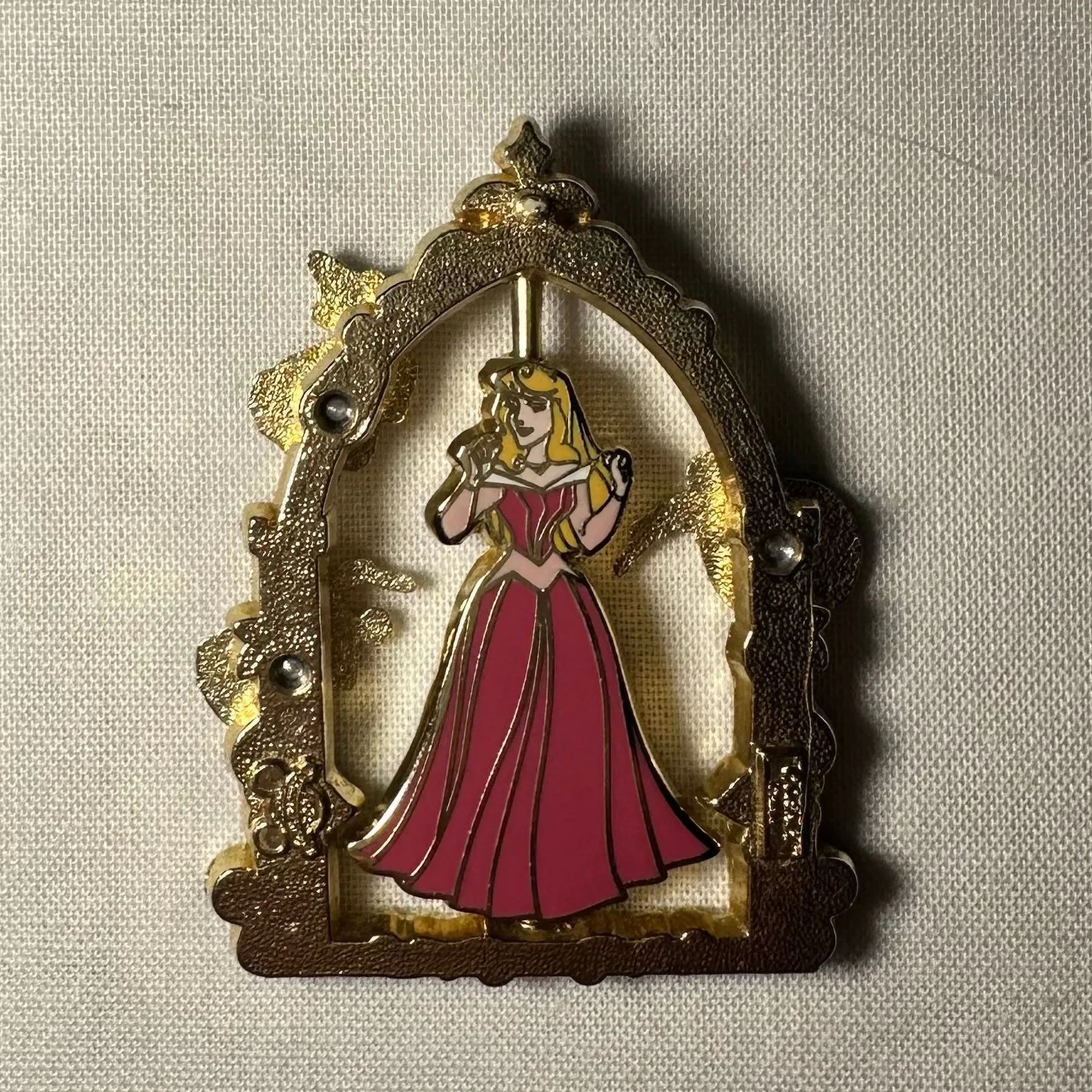 Princess Aurora Pink & Blue Dress Spinner Pin  Whatnot: Shop, Sell, Connect