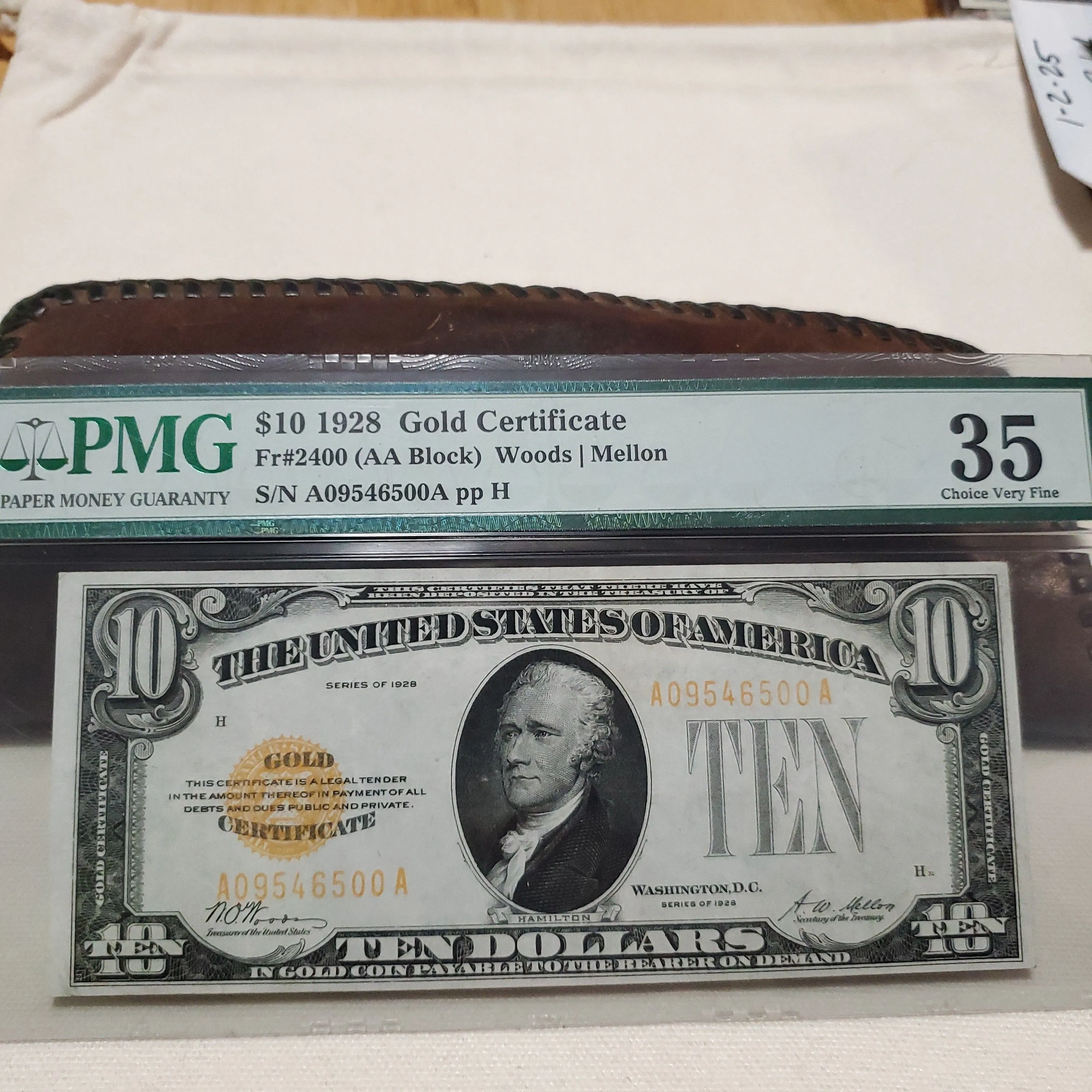 Product image for 1928 $10 Gold Certificate 