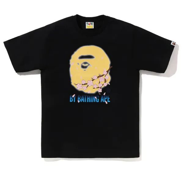 Product image for XXL - Bape Ape Head Yellow Sakura Tee SS25
