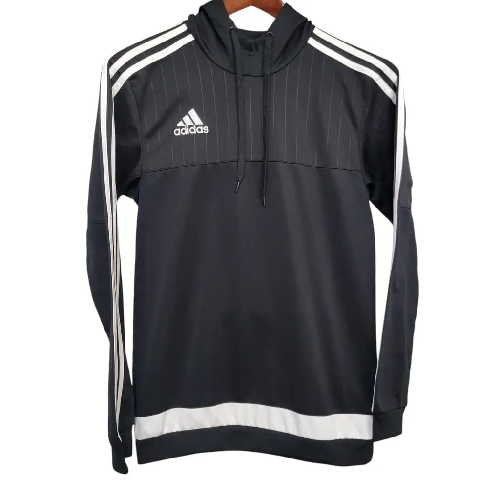 Product image for Adidas Tiro Hoody Black/white Pullover Hoodie Sweatshirt Small Men's Excellent