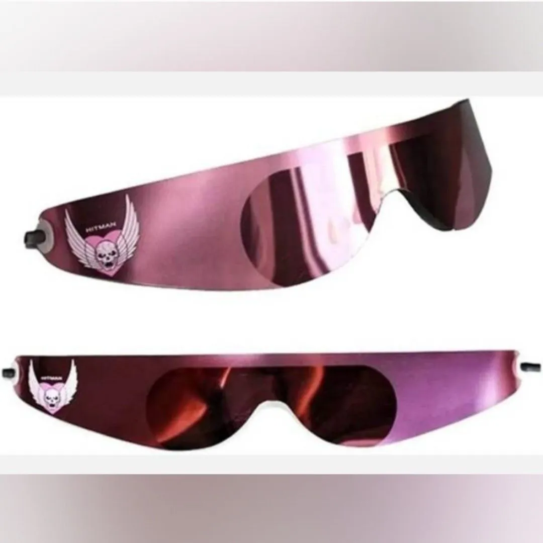 Product image for Bret "Hitman" Hart Pink Wraparound Sunglasses 🔥 NEW 🏆