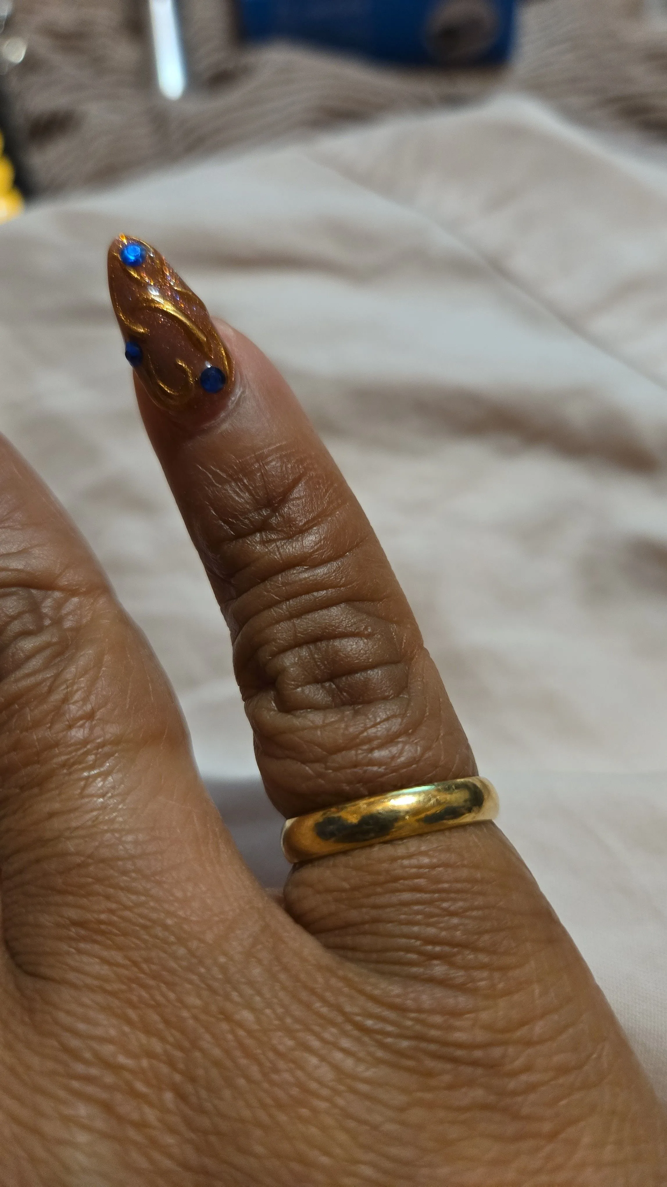 Product image for 14k yellow gold plain band size 8.25 3.3g weight