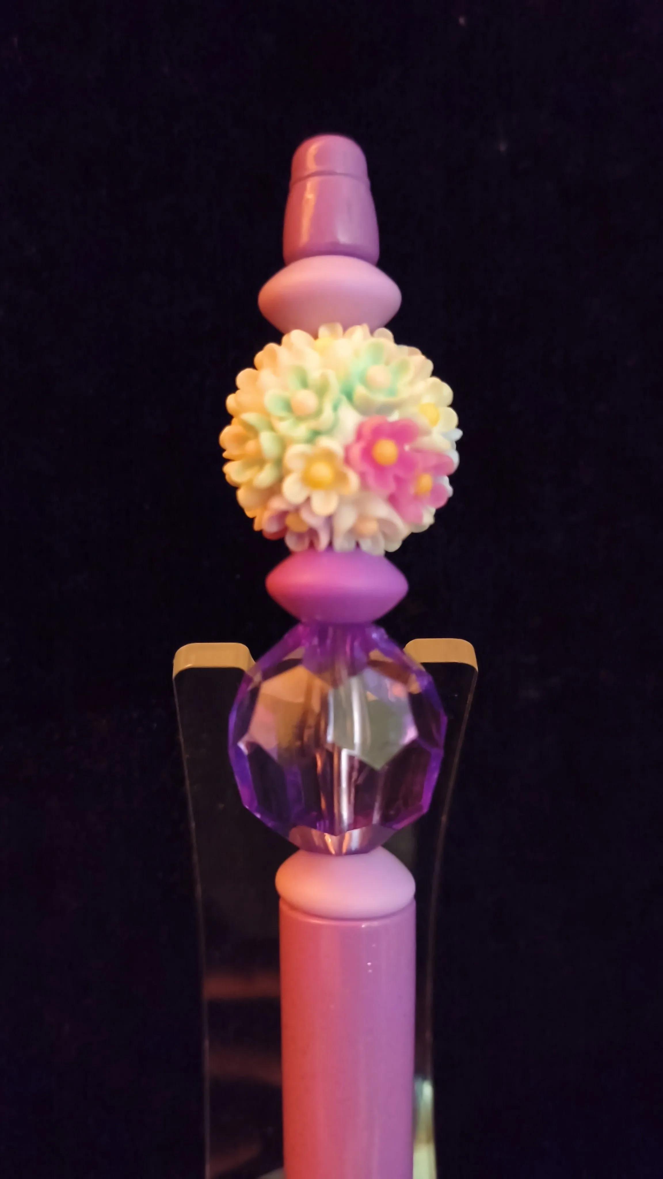 Product image for Beadable Pens - Purple Crystal Bouquet #422