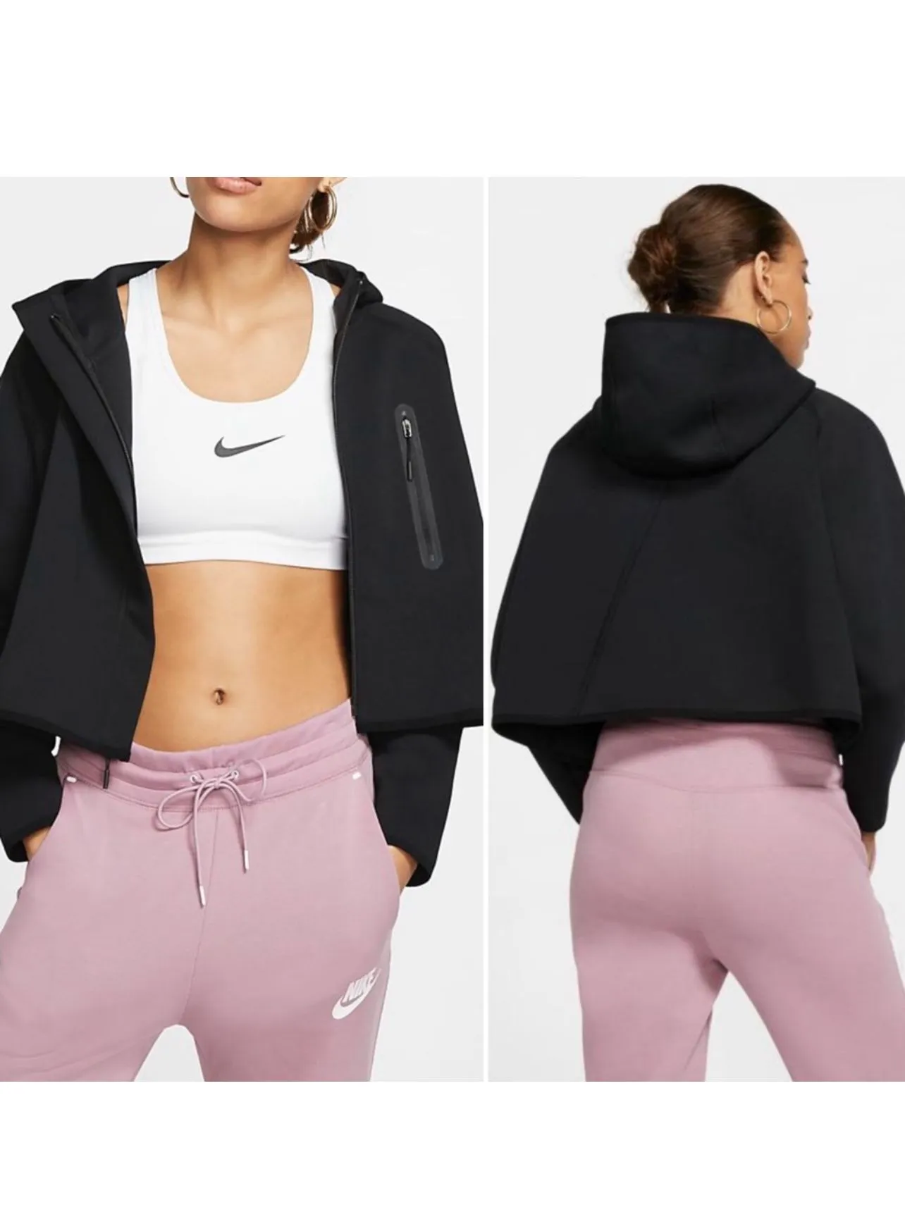 Product image for $130 | Large | Nike Tech Cropped Fleece Hoodie