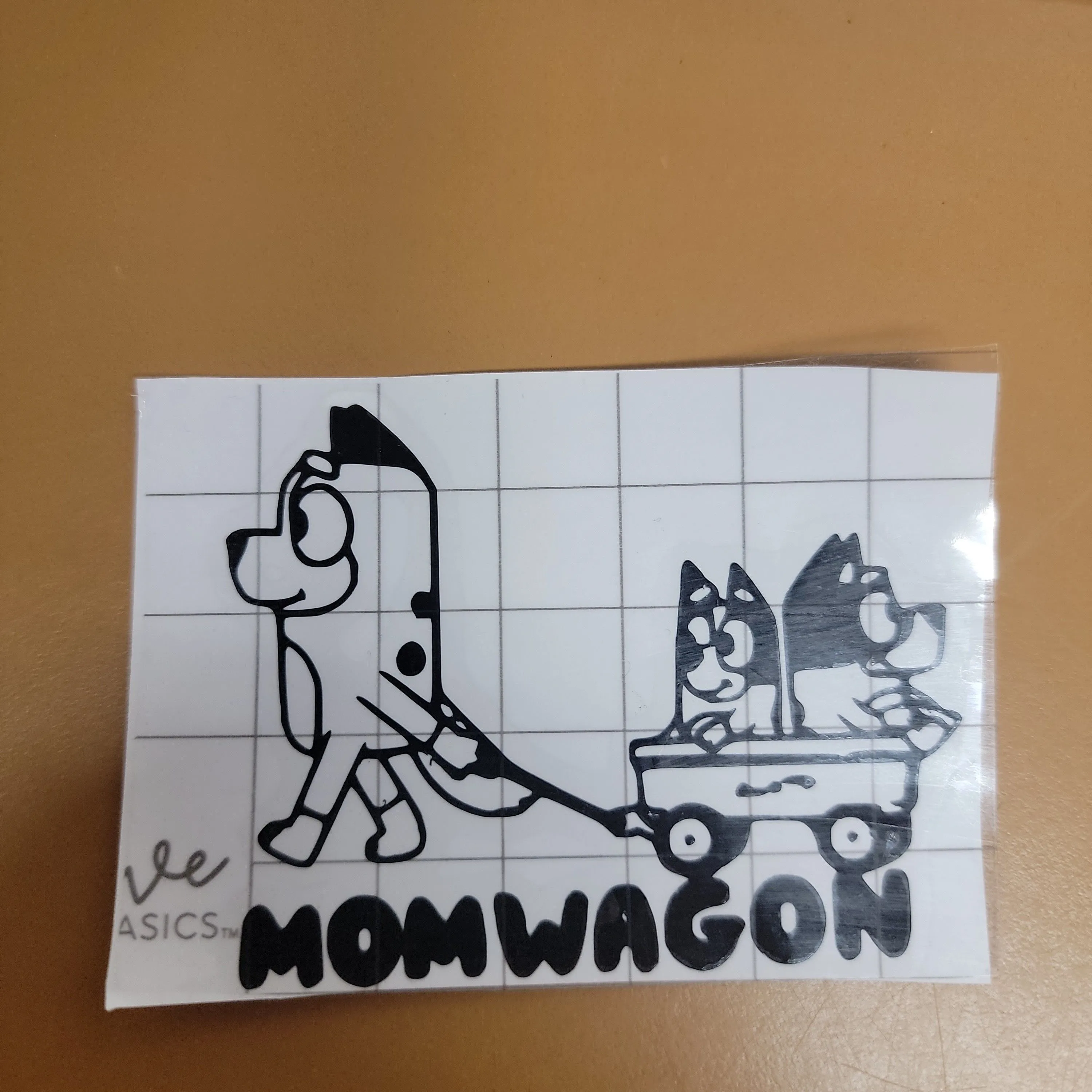 Product image for mom wagon sticker