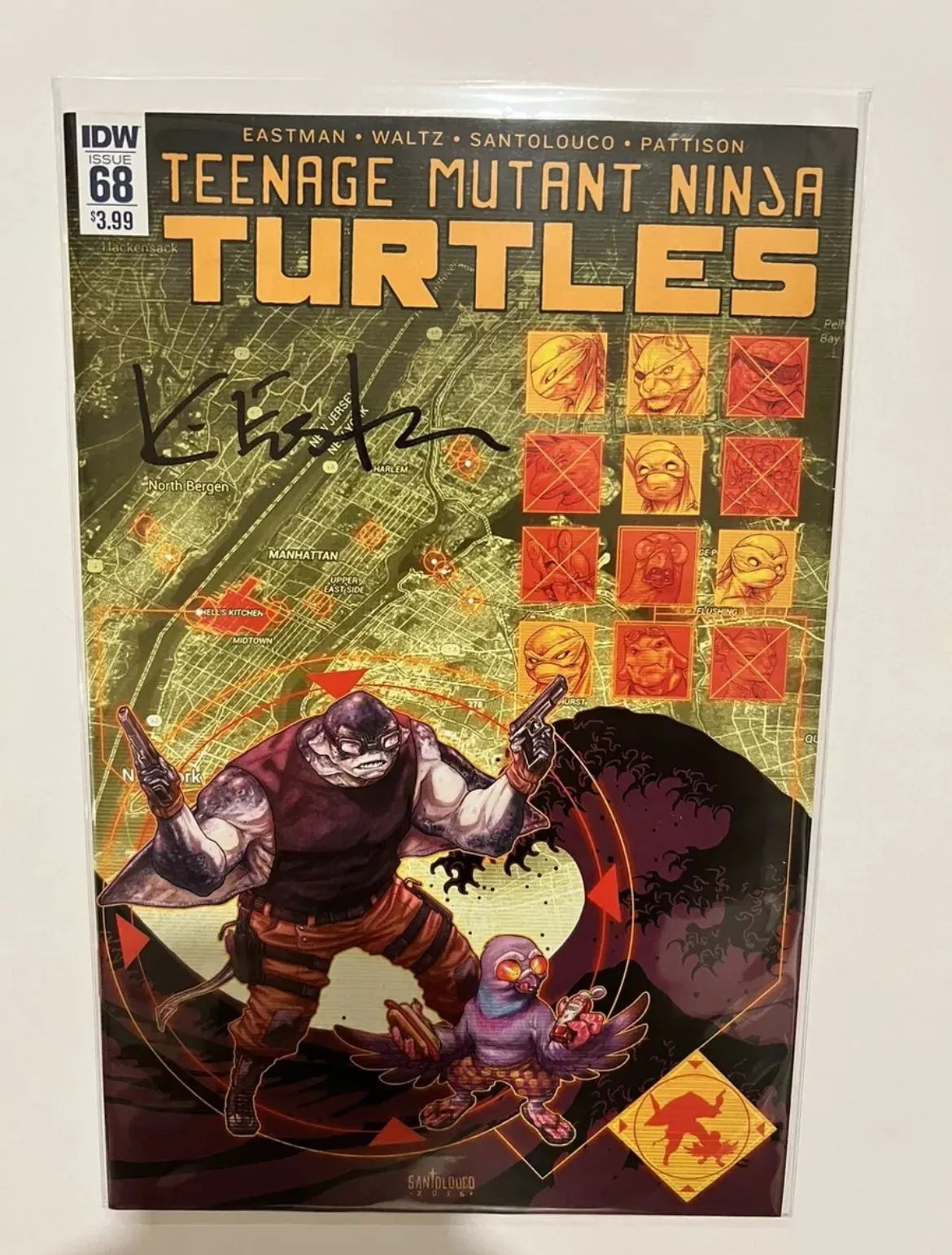 Product image for Teenage Mutant Ninja Turtles #68 Cover A IDW 2017 Kevin Eastman Auto TMNT