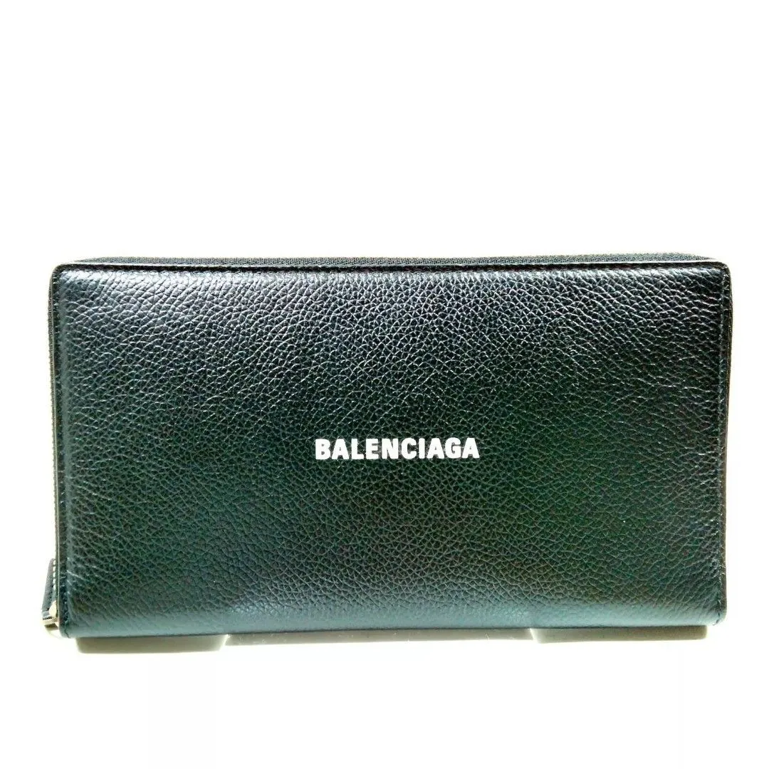 Product image for Balenciaga Long Wallet  Black Leather 