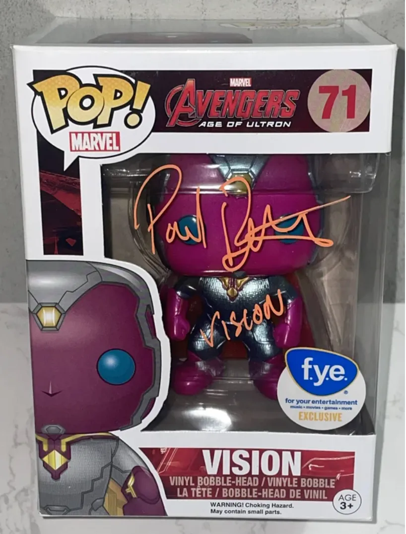 Product image for Funko: Avengers: Age of Ultron (FYE Exclusive) - Vision Signed by Paul Bettany