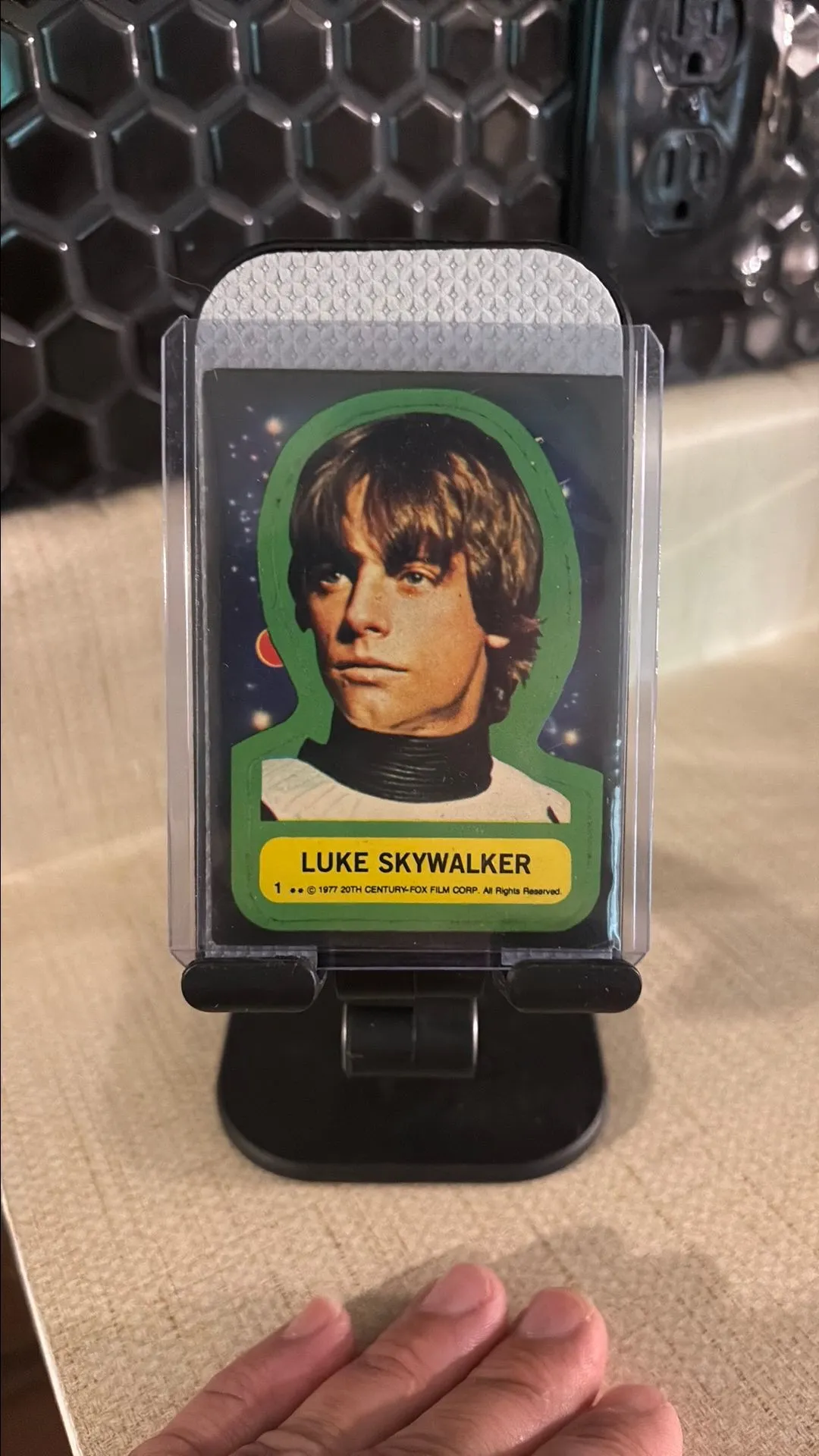 Product image for Luke Skywalker 1977 Topps Star Wars Sticker Card #1
