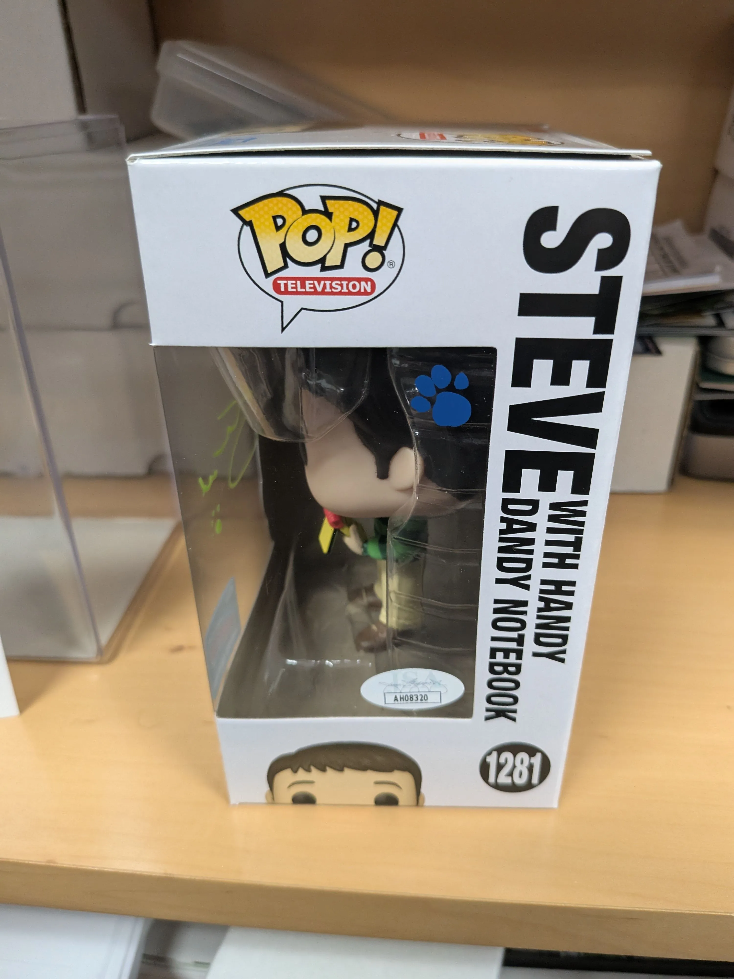 Product image for Blue S Clues Steve (with Notebook) NYCC (Official Sticker) Funko Pop! #1281