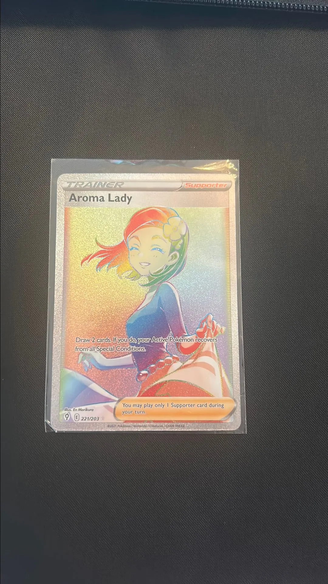 Pokemon Card TCG - Aroma Lady - 221/203 - Evolving Skies - Rainbow Trainer  Holo  Whatnot: Shop, Sell, Connect