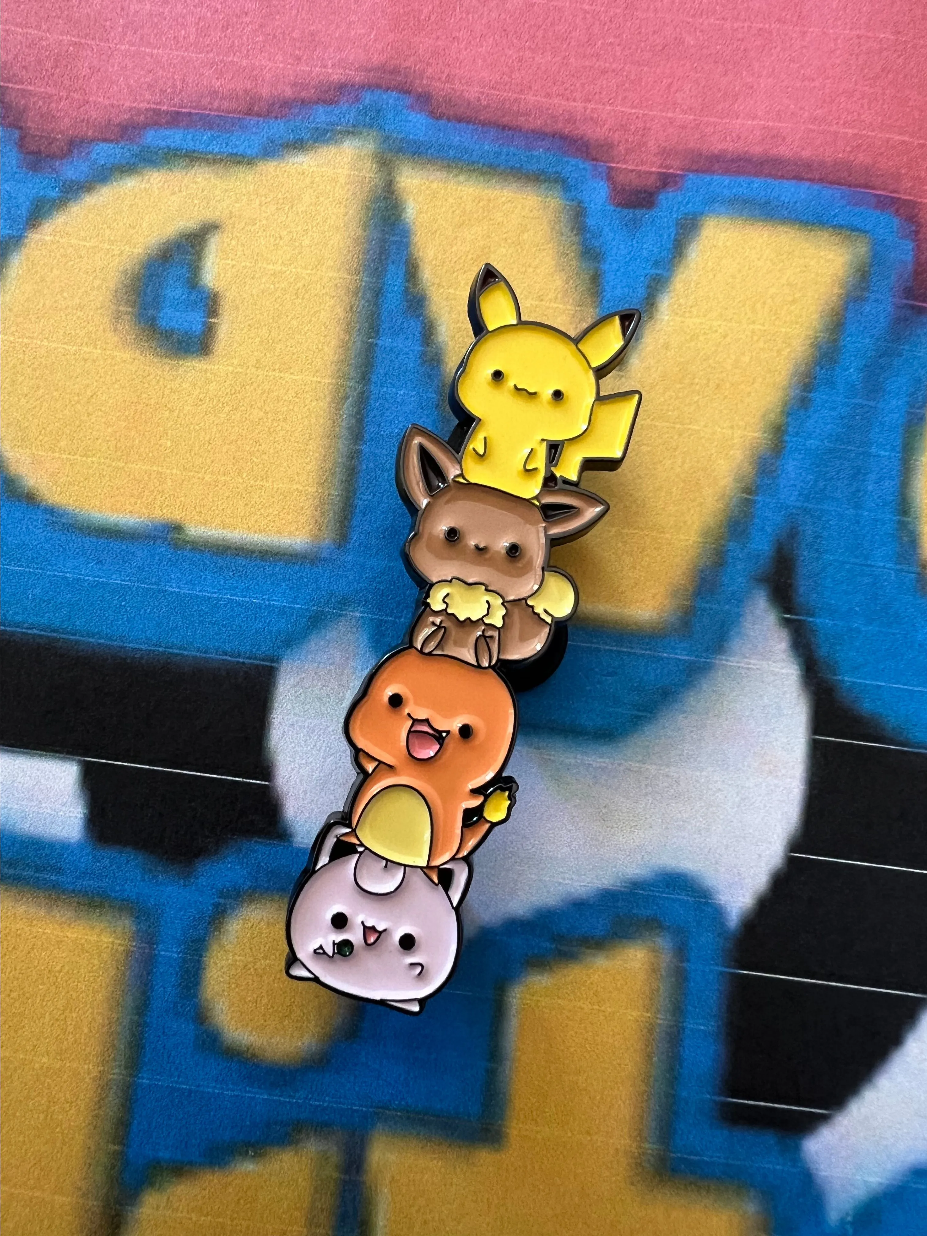 Product image for Toy Pokemon pin ditto stack pika jiggly puff ect