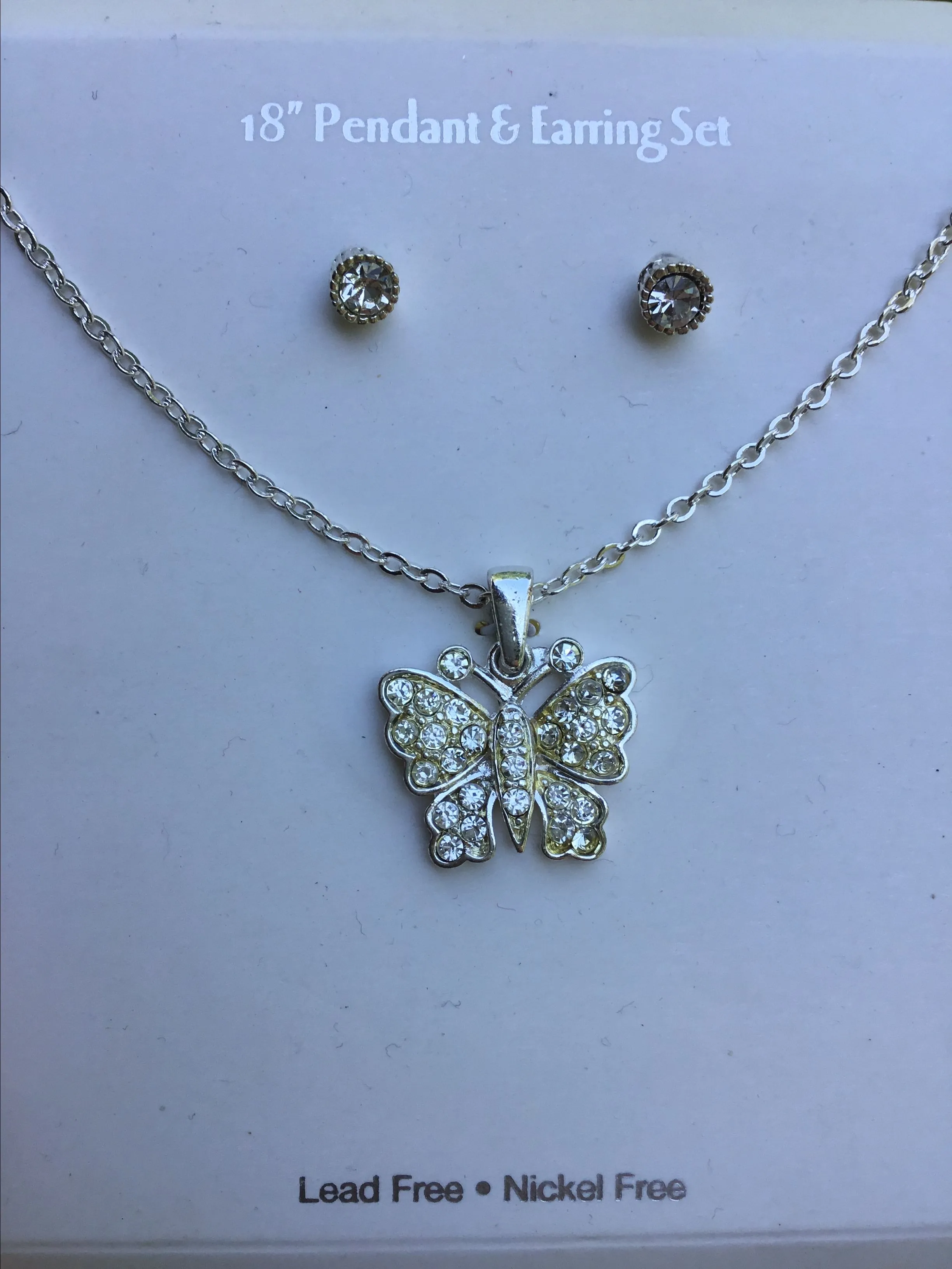Product image for 56. Butterfly Necklace & Earrings Set