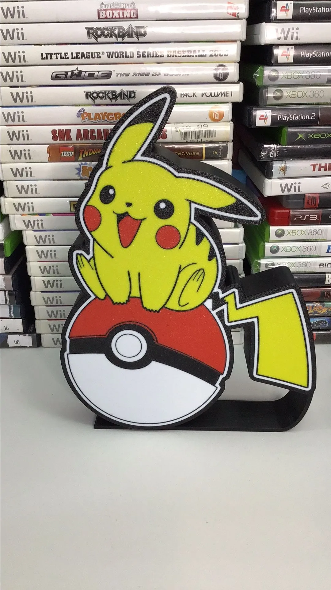 Product image for 3d printed Pikachu with Poké ball lightbox