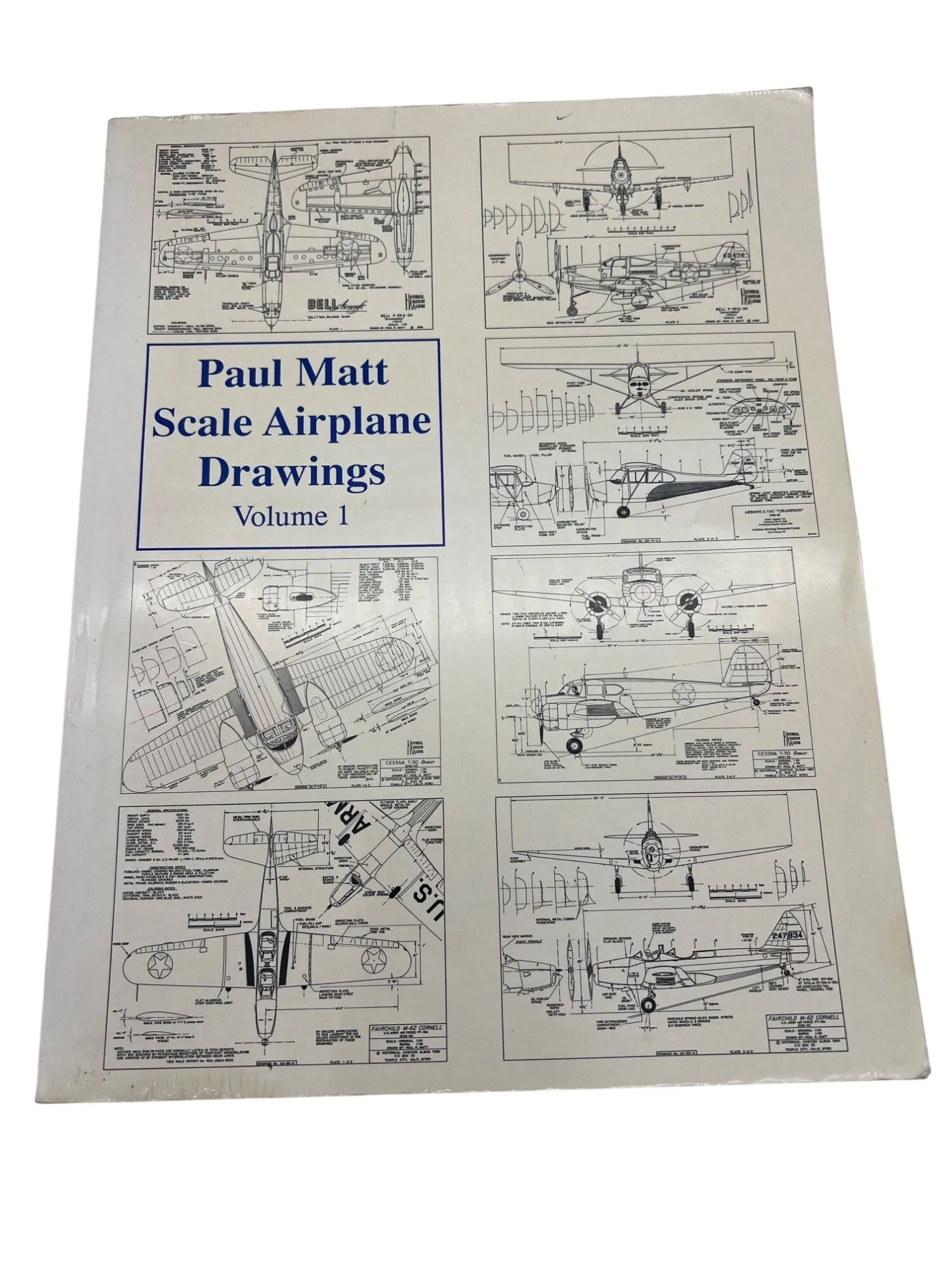 Product image for 2005 Paul Matt Scale Airplane Drawings Volume 1 Book Tenth Printing Alan Abel