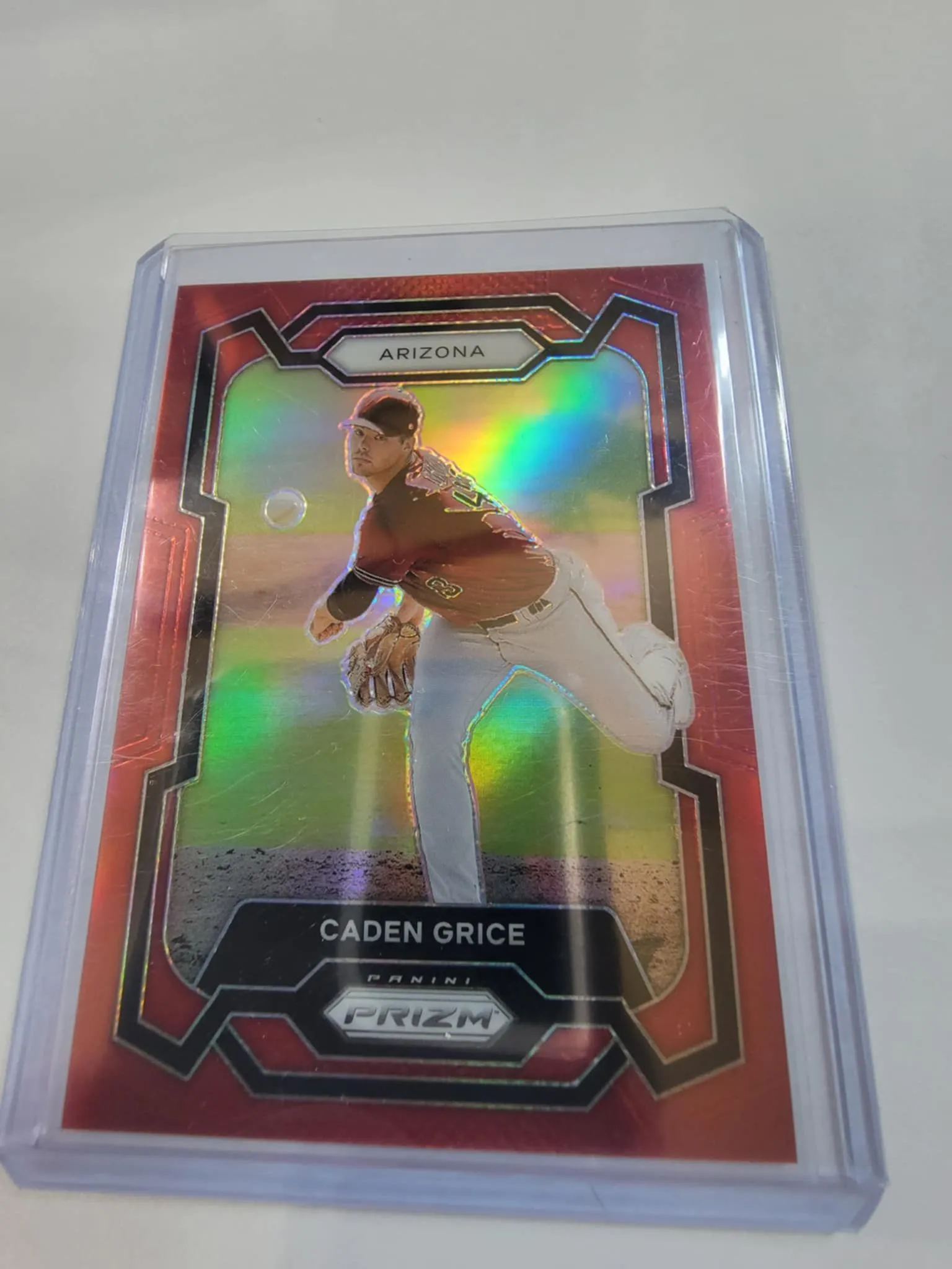 Product image for Caden Grice Red Panini Prizm /299