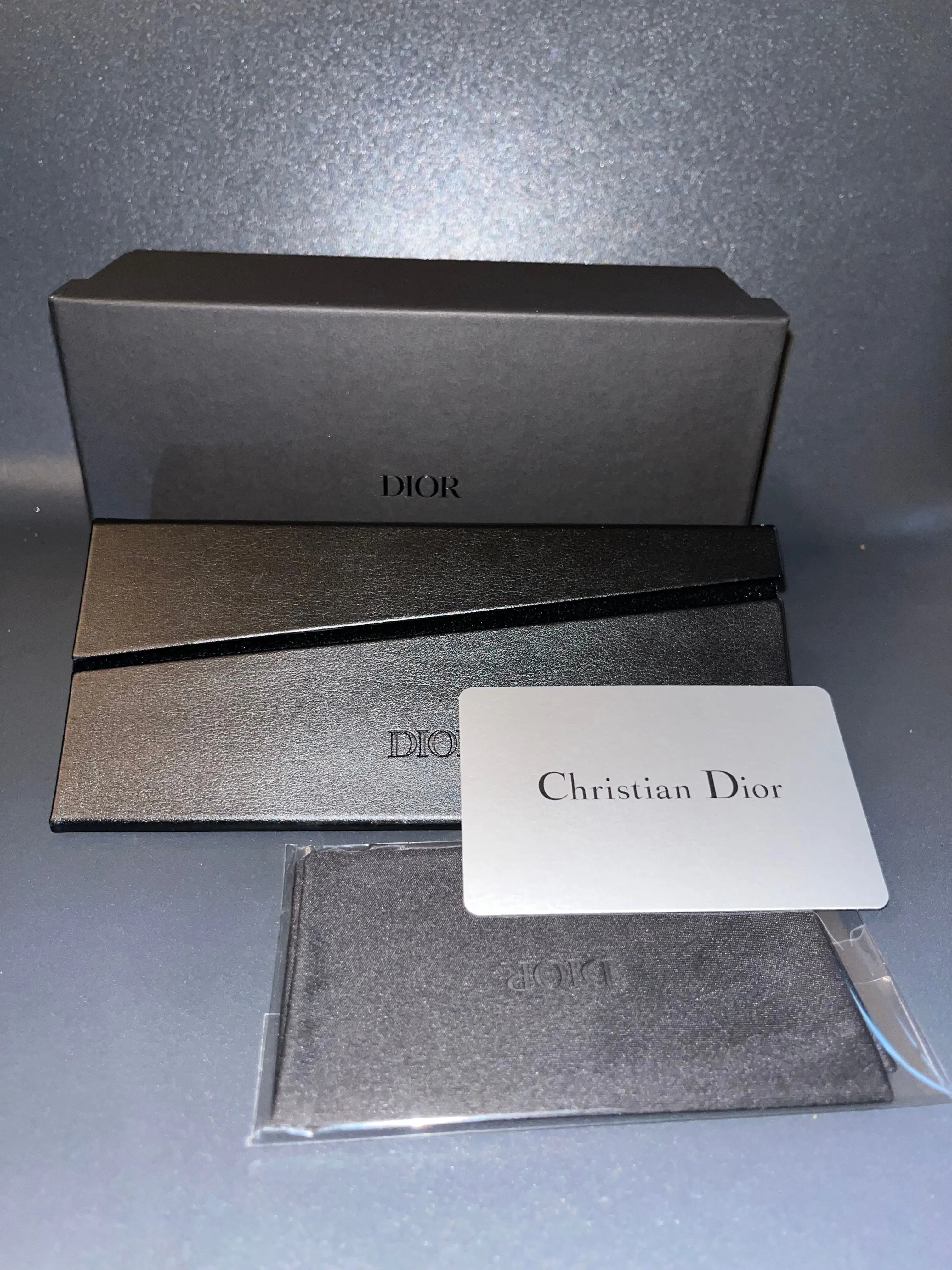 Product image for Authentic Christian Dior Glasses Magnetic Case With Box, Card, and Cloth
