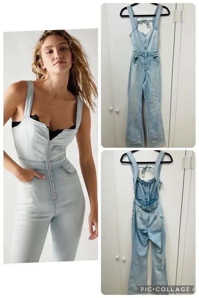 Product image for 5. Free People | We The Free | Crvy Denim Jumpsuit | Size: 0