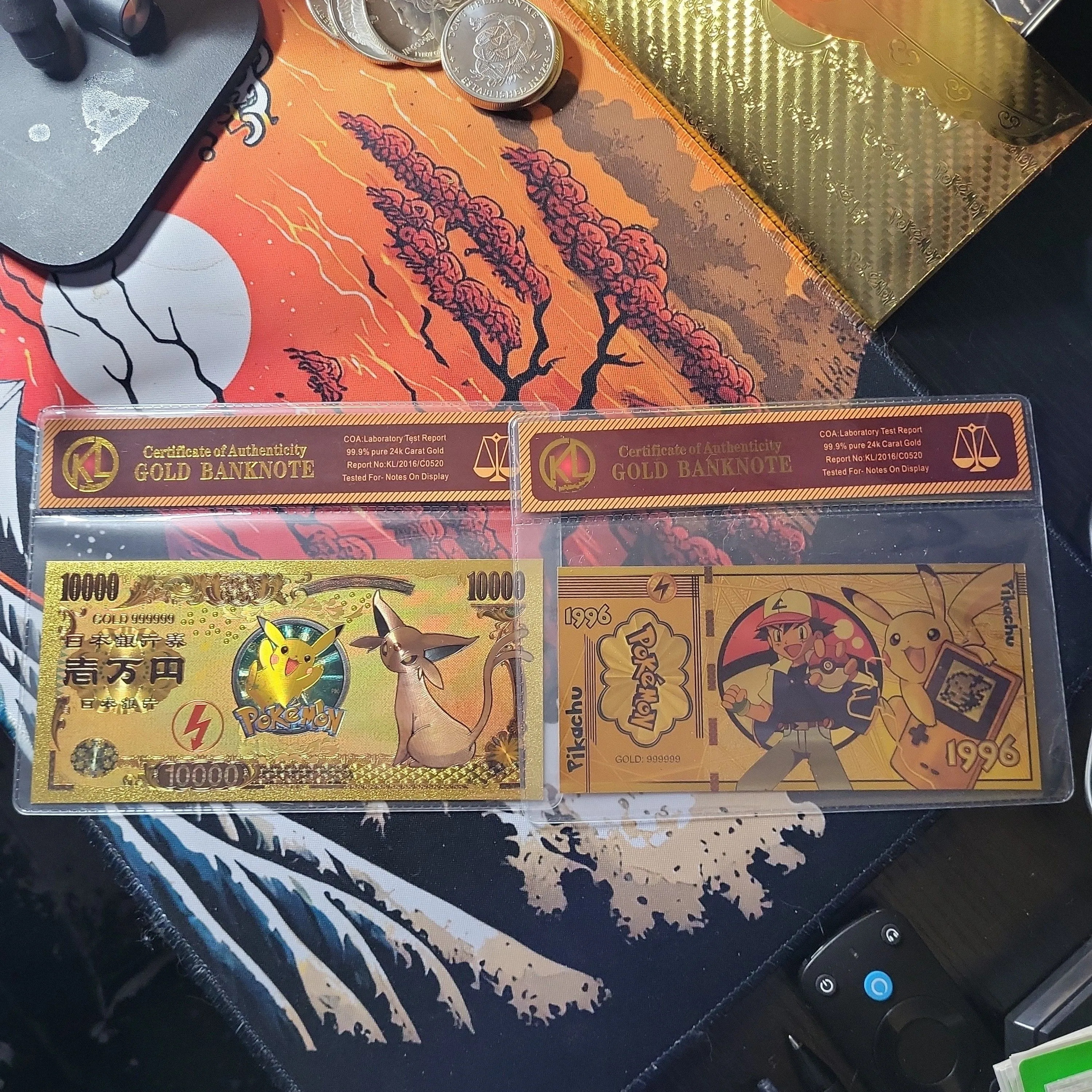Product image for 24 karat gold leaf authentic Pokemon note #2