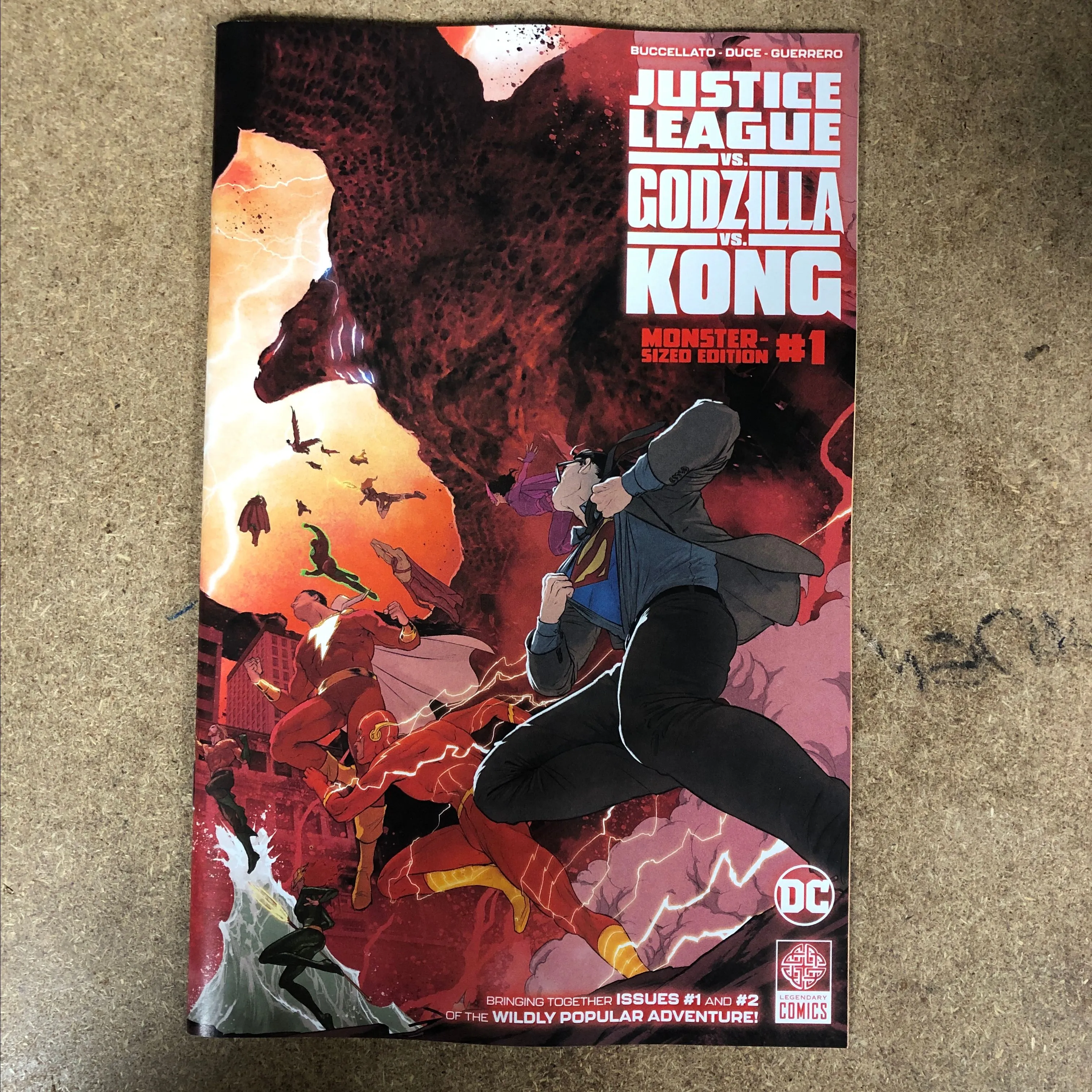 Product image for JUSTICE LEAGUE VS. GODZILLA VS. KONG MONSTER-SIZED ED. (#1-#2) (DC COMICS) 2023