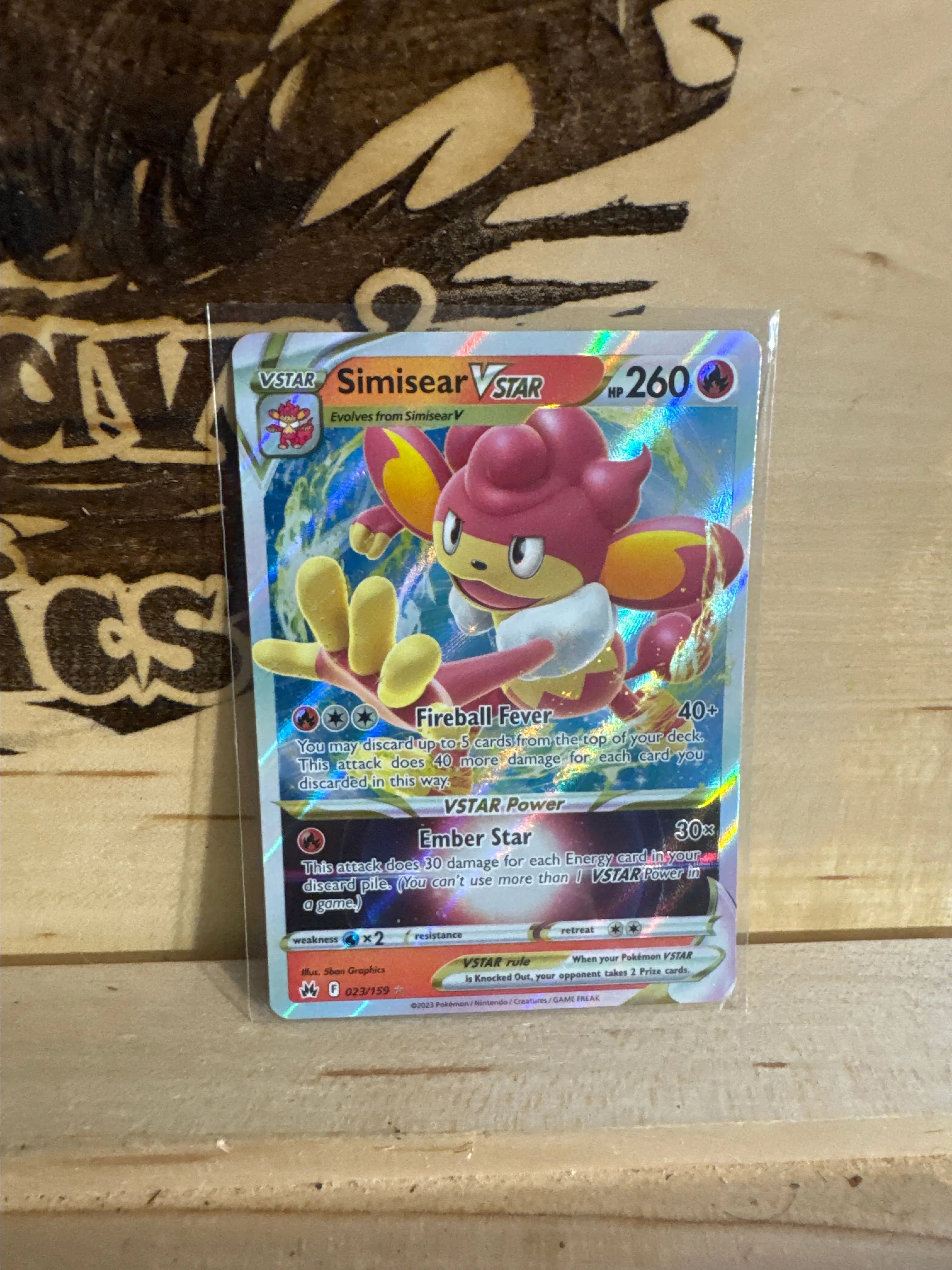 Product image for Simisear VSTAR #23 Pokemon Crown Zenith  