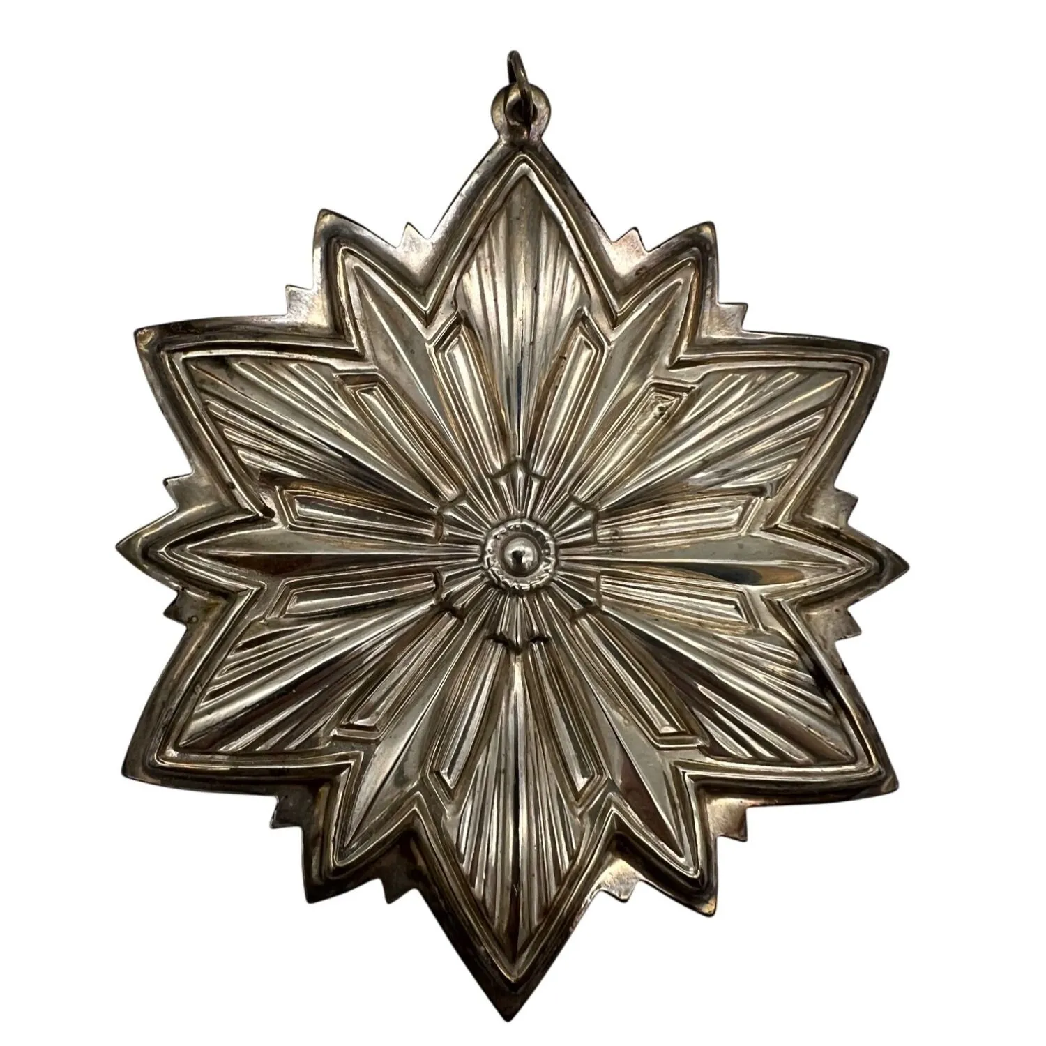 Product image for 1993 Gorham Sterling Silver Christmas Ornament Snowflake Star Medallion 3" 26gr