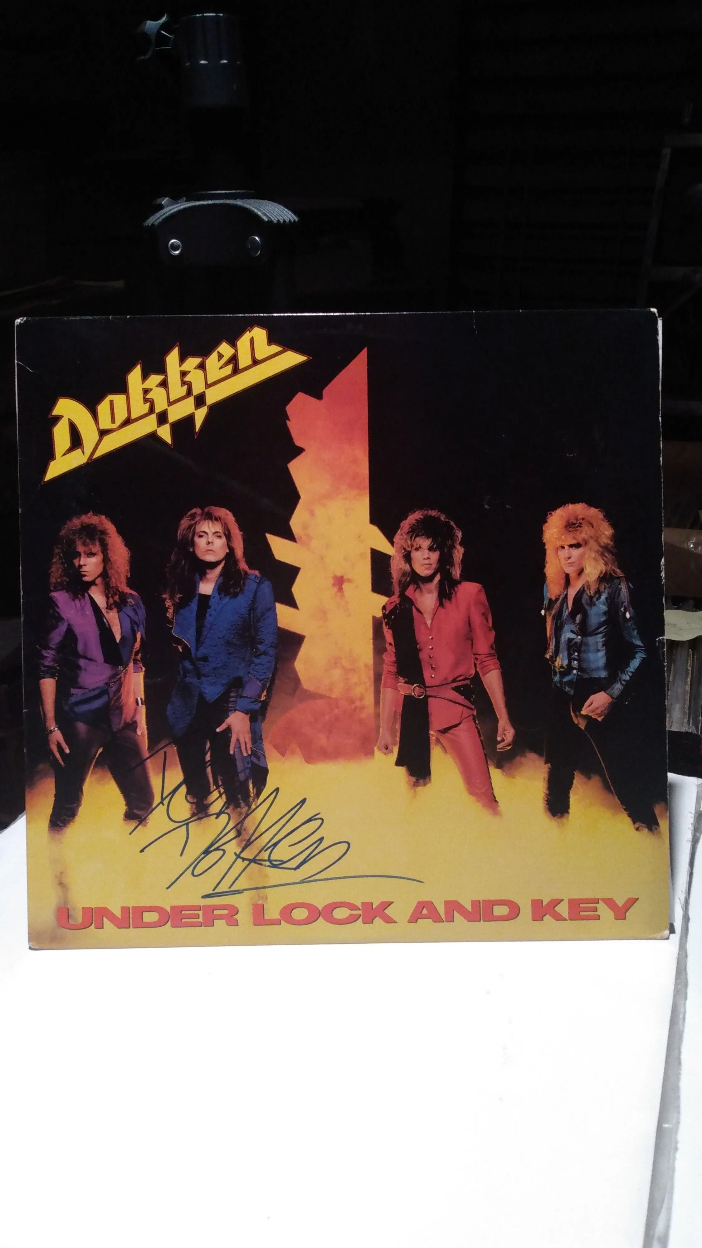 Product image for Dokken, Autograph vinyl (under lock & key)" Don Dokken "