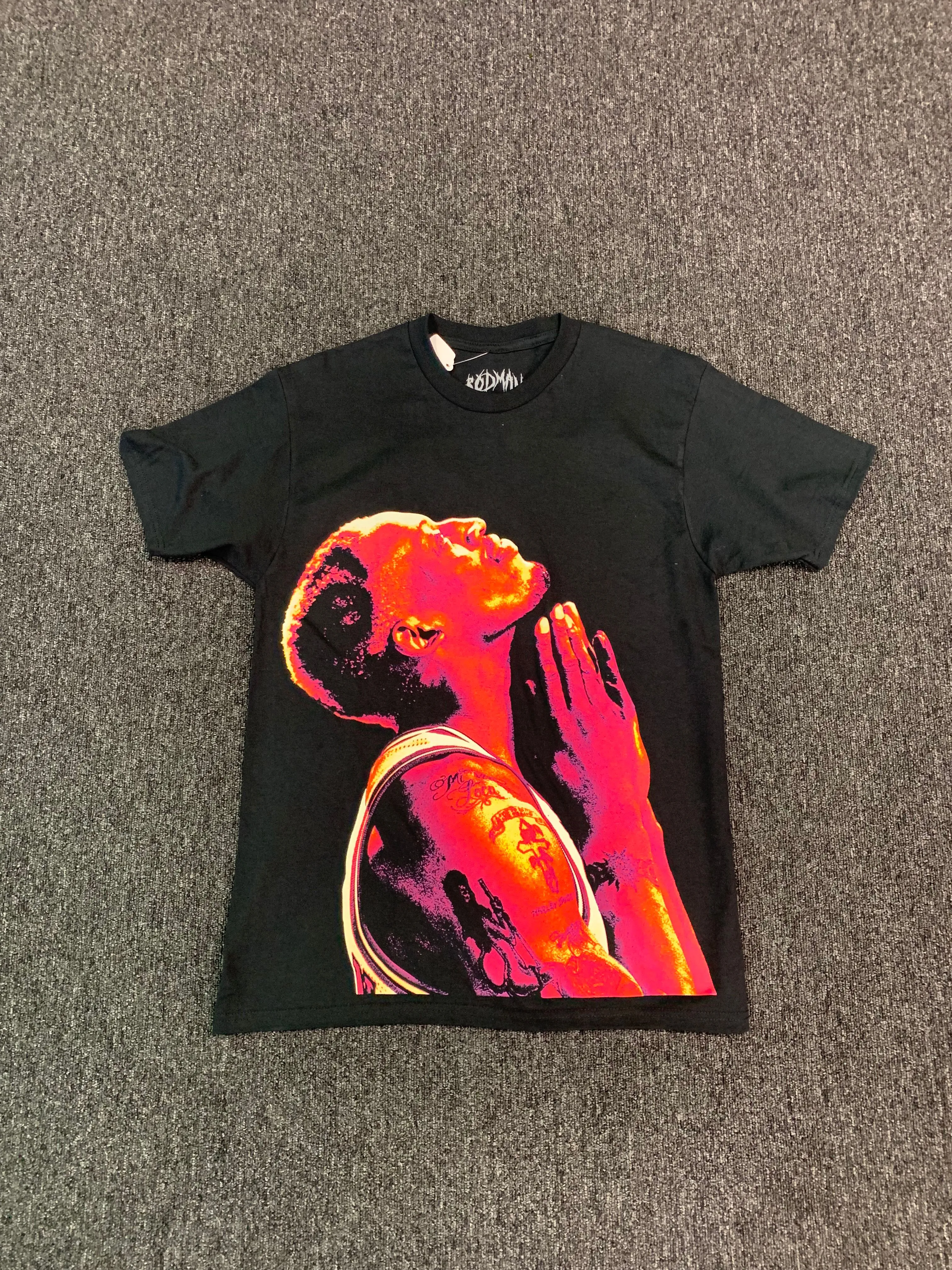 Product image for Black & Red Dennis Rodman Tee.