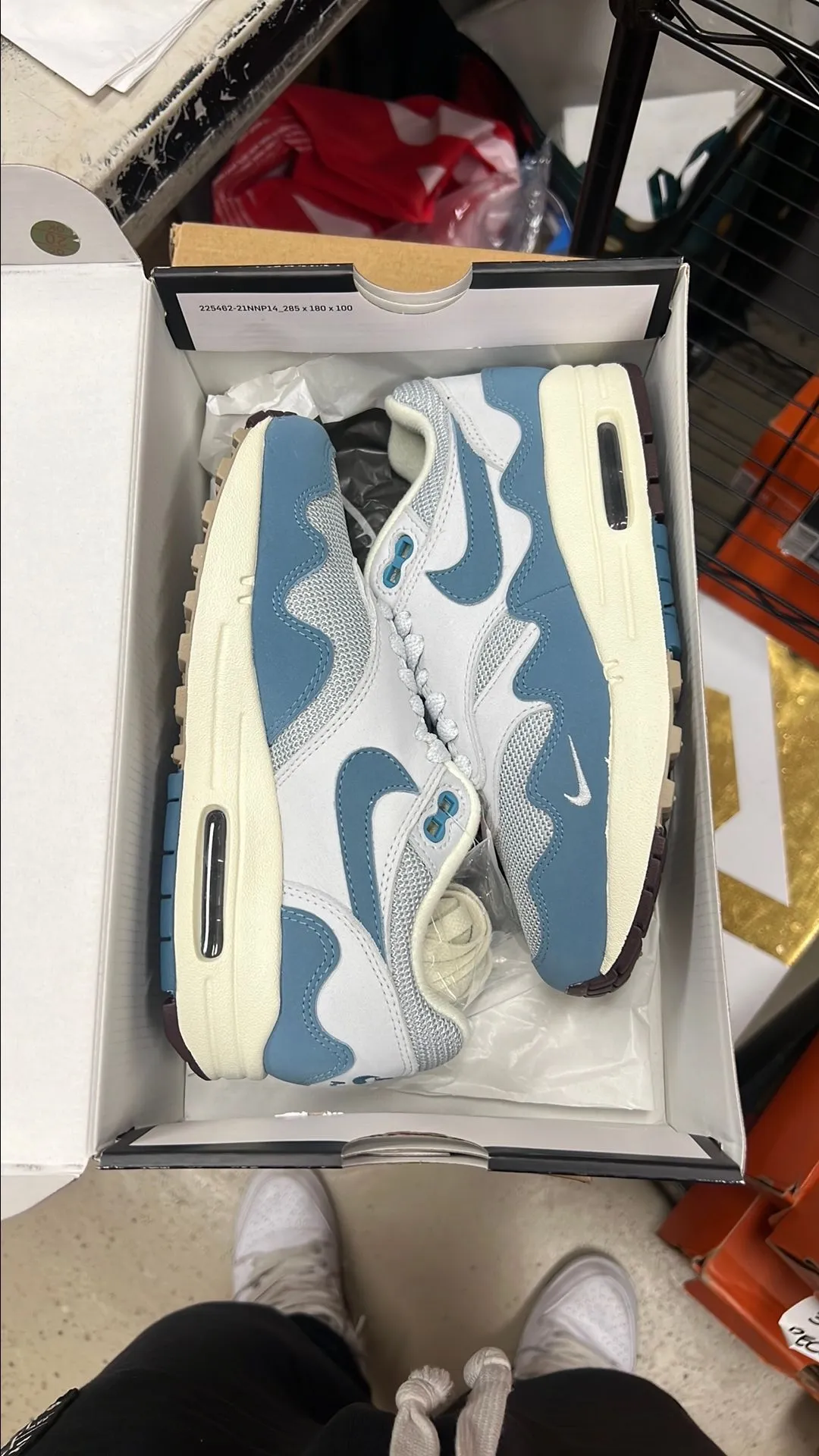 Product image for NIKE X PATTA AM1 "AQUA NOISE" SIZE 3.5M BRAND NEW