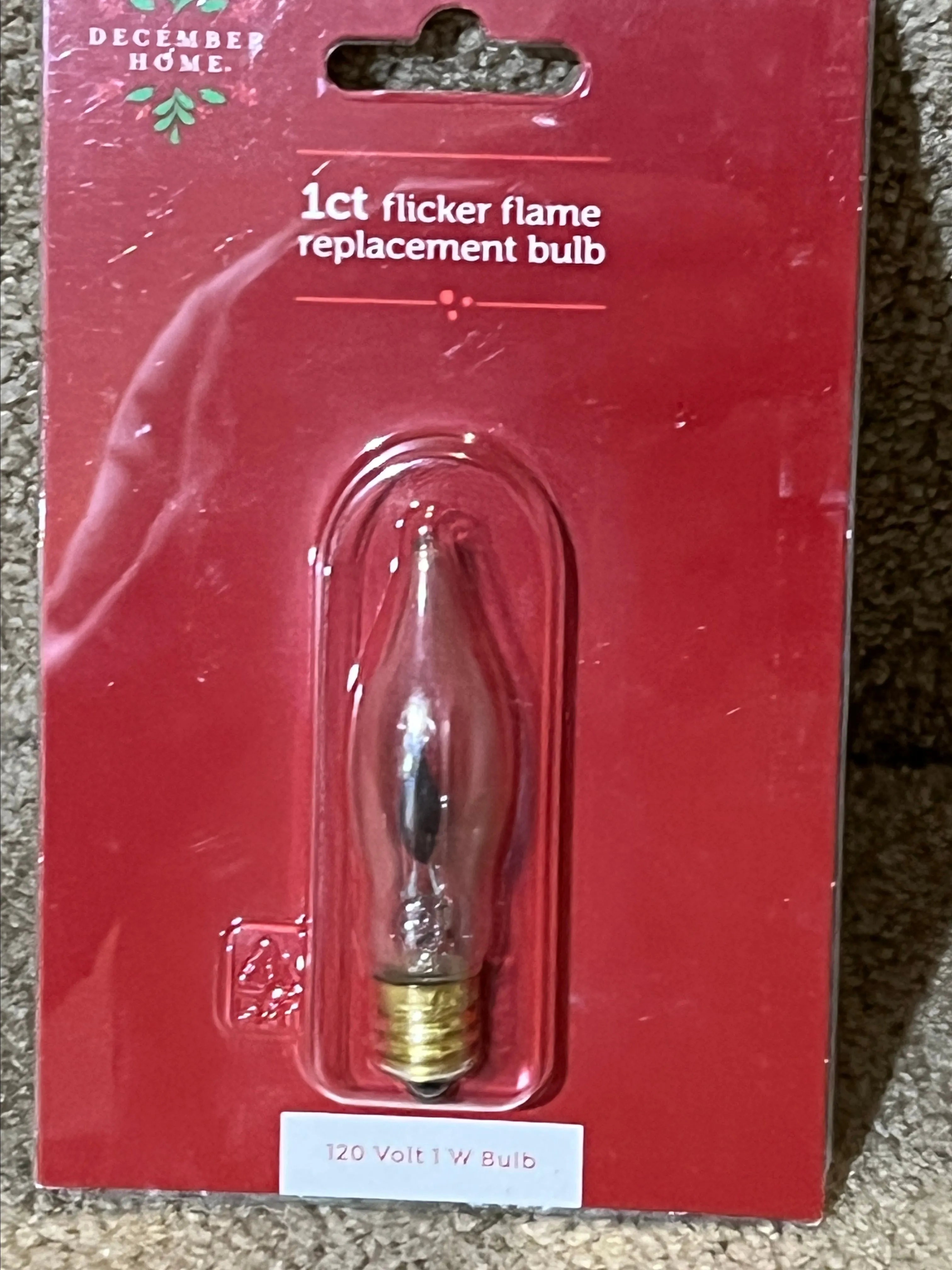 Product image for Decorative Lamps Clear FLICKER Flame Replacement Bulb 120V 1W
