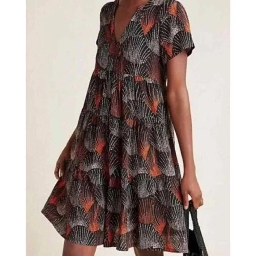 Product image for 06. ANTHROPOLOGIE Maeve Tania Tiered Tunic Dress size x-small