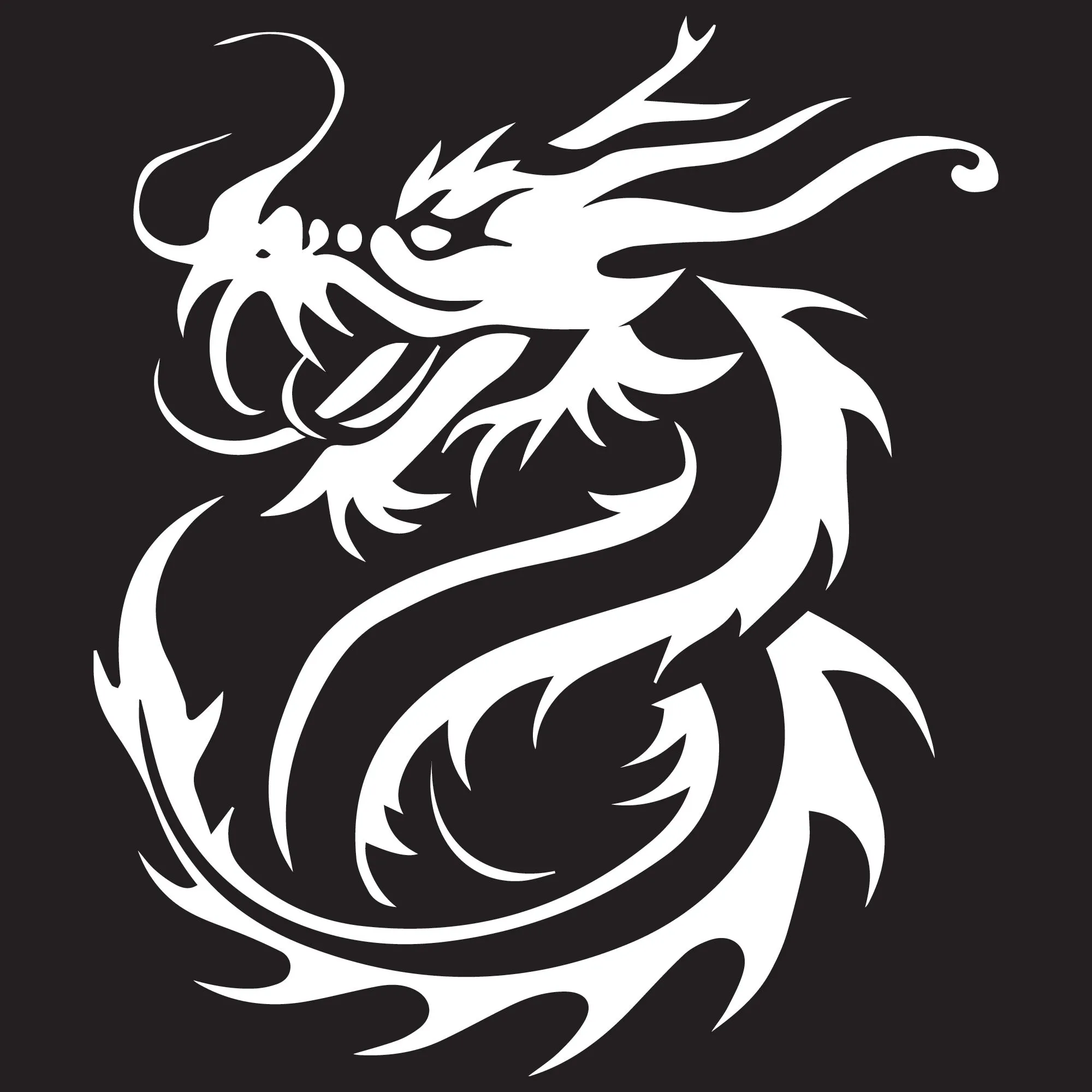 Product image for 6" Flying Chinese Dragon Vinyl Decal