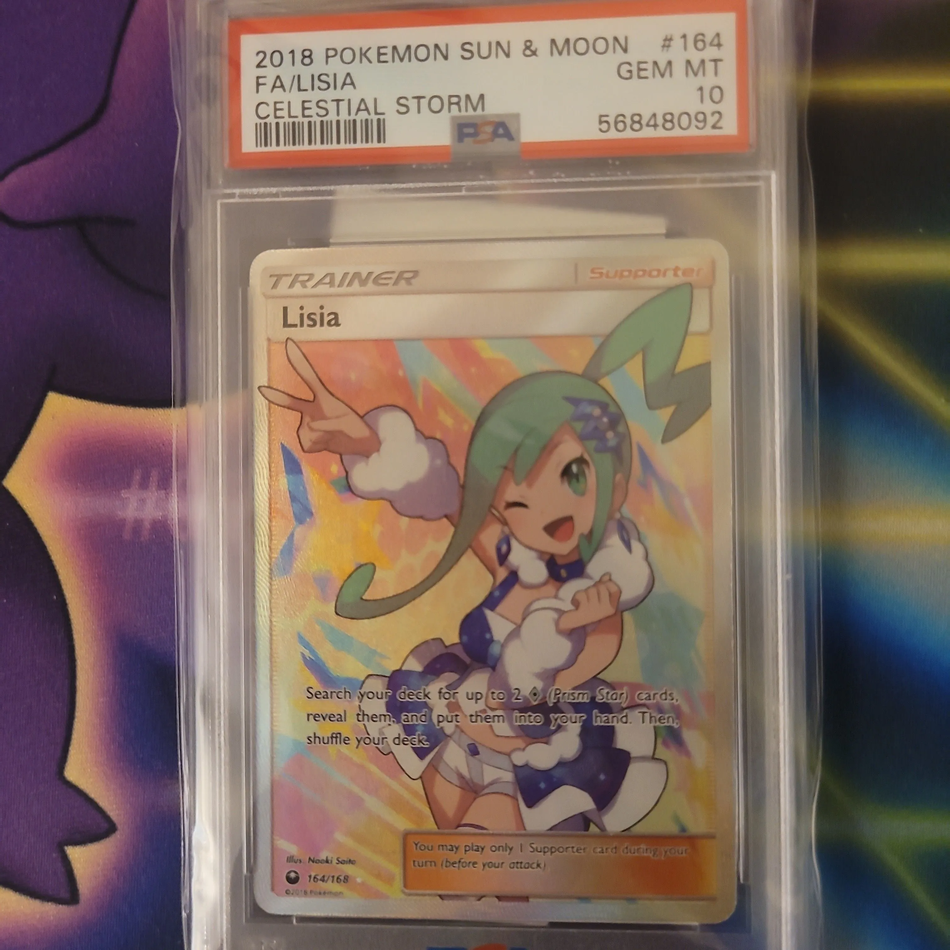 Product image for 2018 Pokemon Sun & Moon Celestial Storm Fa/Lisia Celestial Storm PSA GEM MT 10