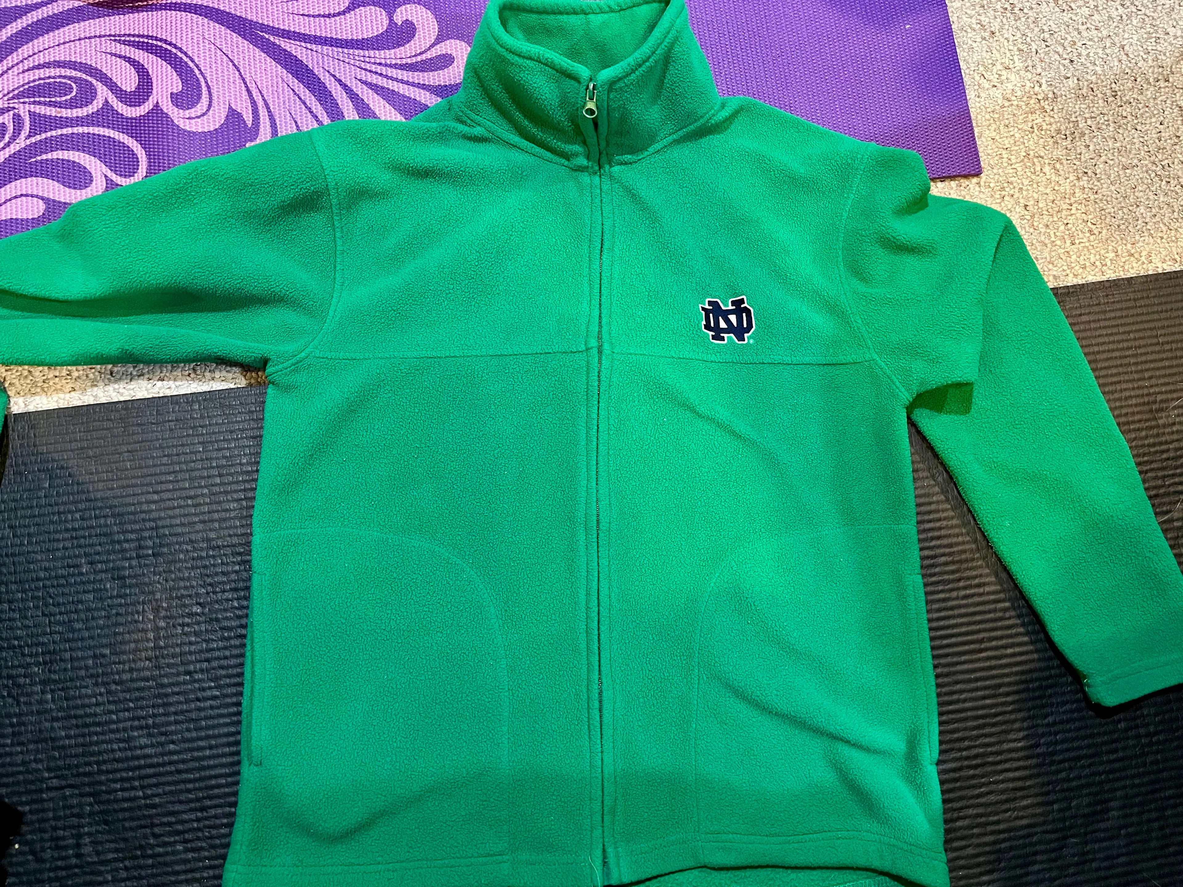 Product image for Notre Dame Fighting Irish Green Full Zip Weatherproof Jacket Size Small