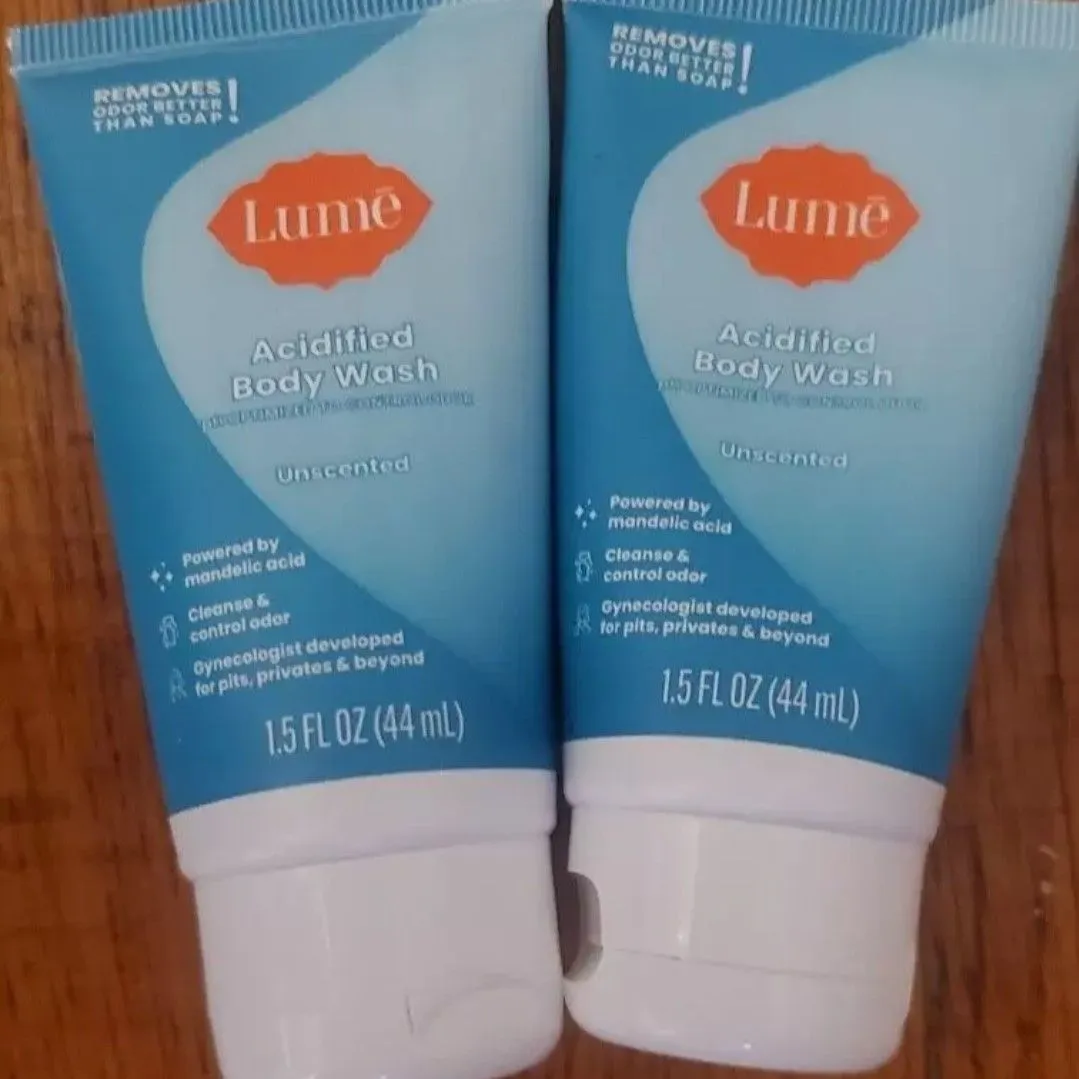 Product image for Lume Acidified Body Wash 2 Pack - Unscented- Travel - MSRP $14