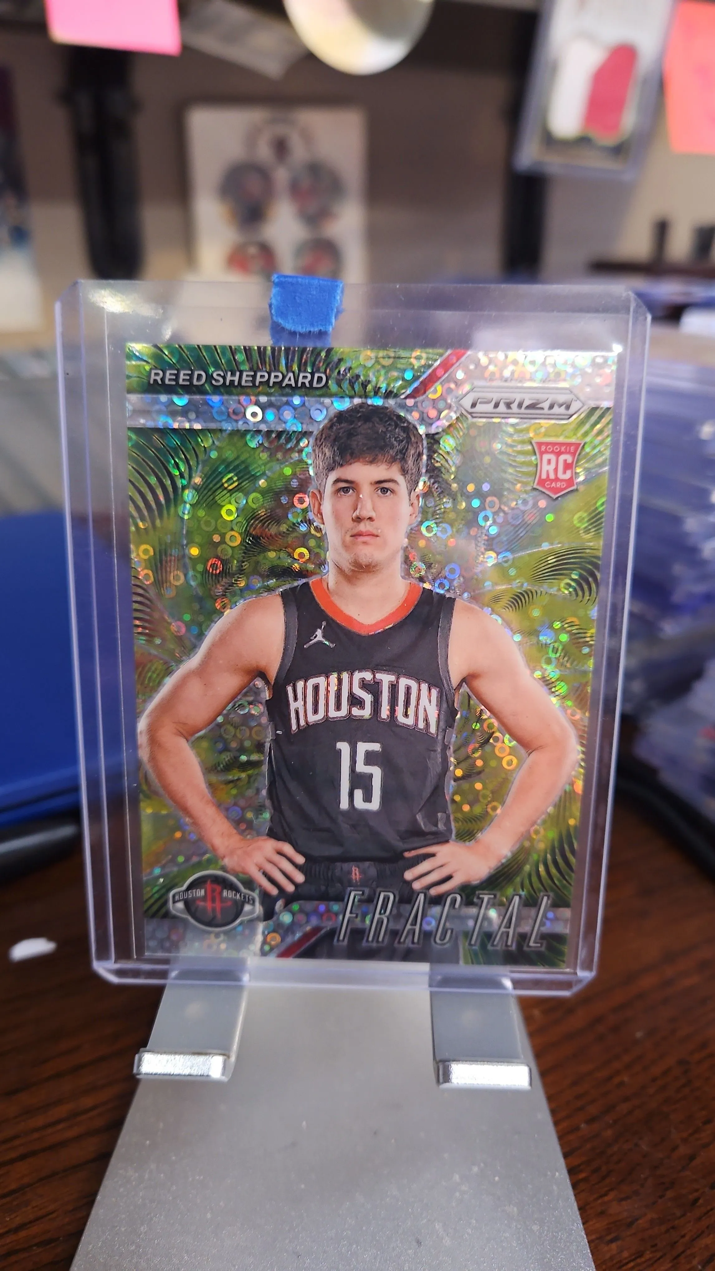 Product image for Reed Sheppard Rookie...2024-2025 Prizm Disco Fractal....Rockets