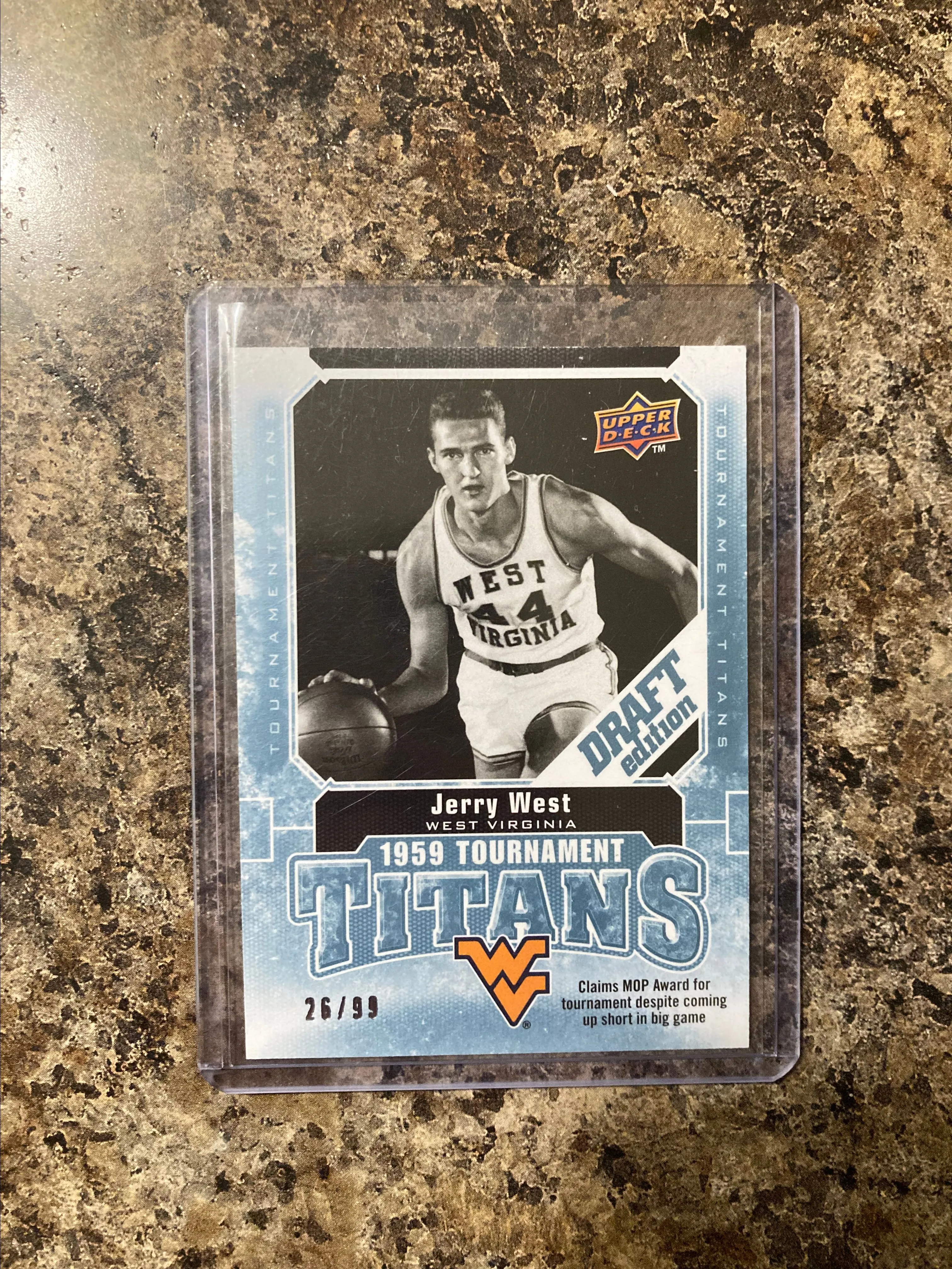 Product image for Jerry West 2009-10 Upper Deck draft edition 1959 tournament titans /99