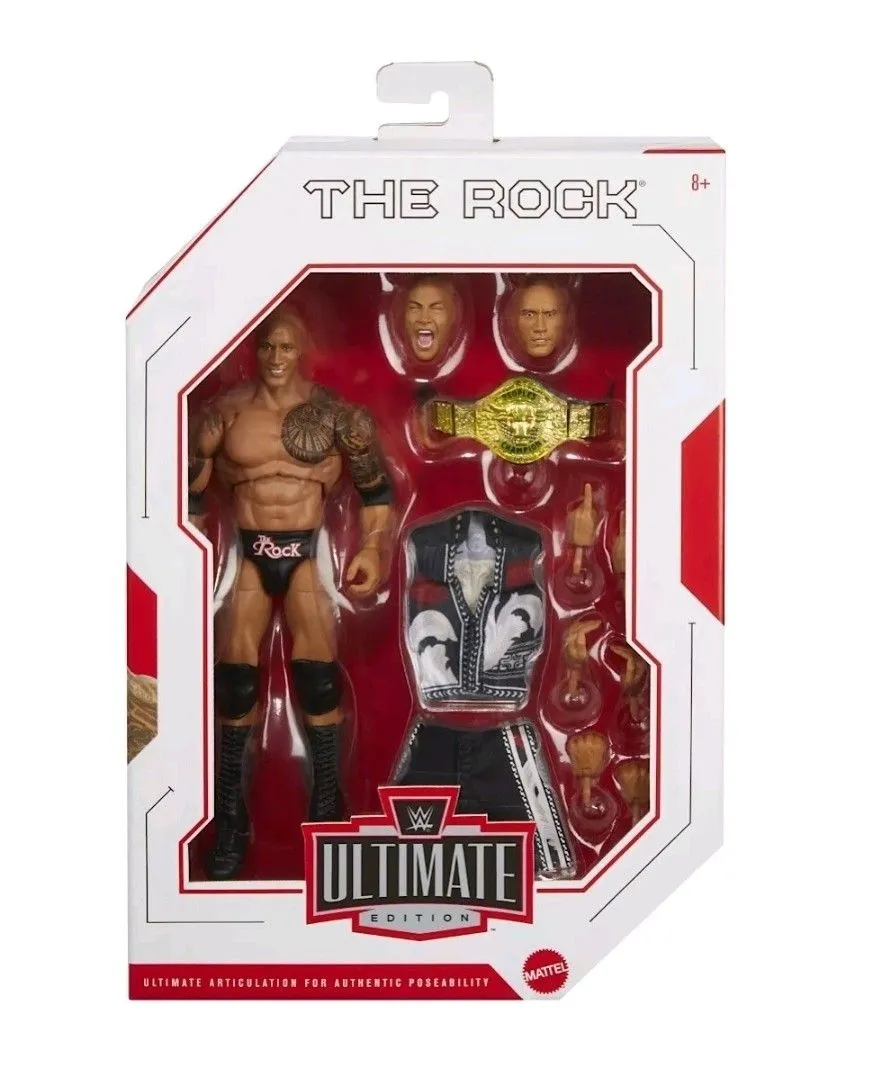 Product image for The Rock (Final Boss) - WWE Ultimate Edition 25 Mattel Toy Wrestling Figure