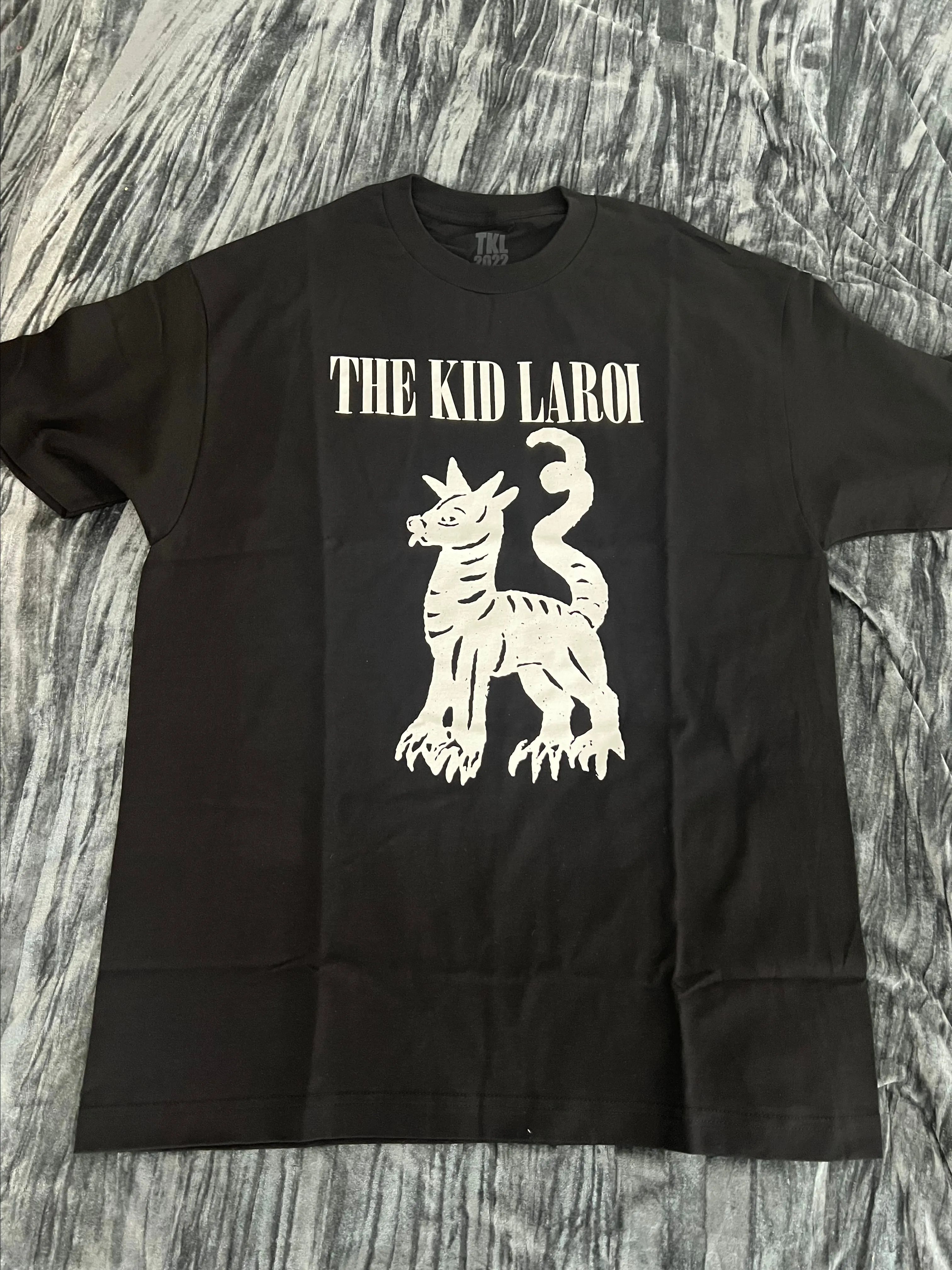 Product image for Black Graphic Kid Laroi T-Shirt